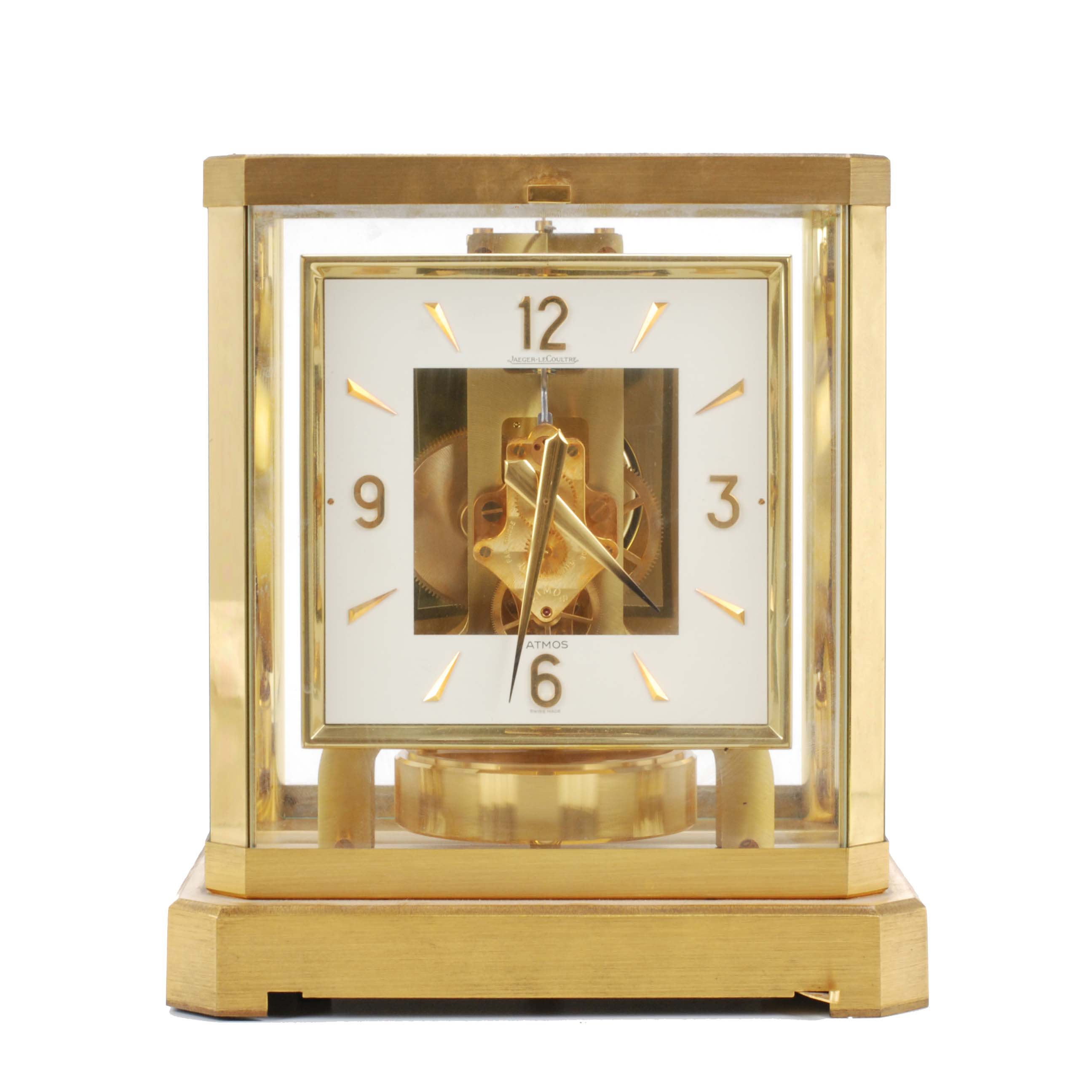 SWISS MANTLE CLOCK, JAEGER LE COULTRE "ATMOS", MID-TWENTIET