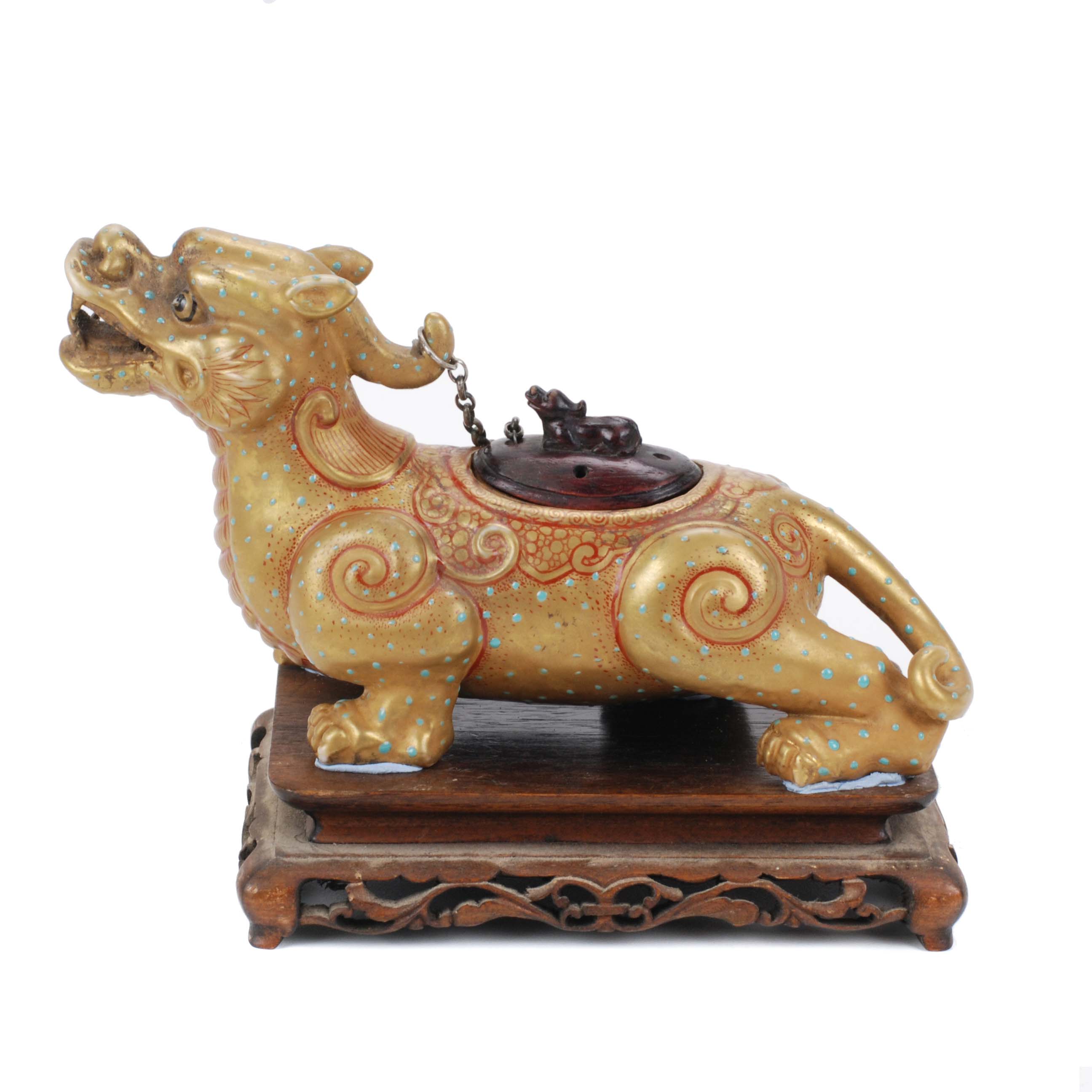 CHINESE INCENSE BURNER IN FORM OF CHIMERA, 19TH - 20TH CENT