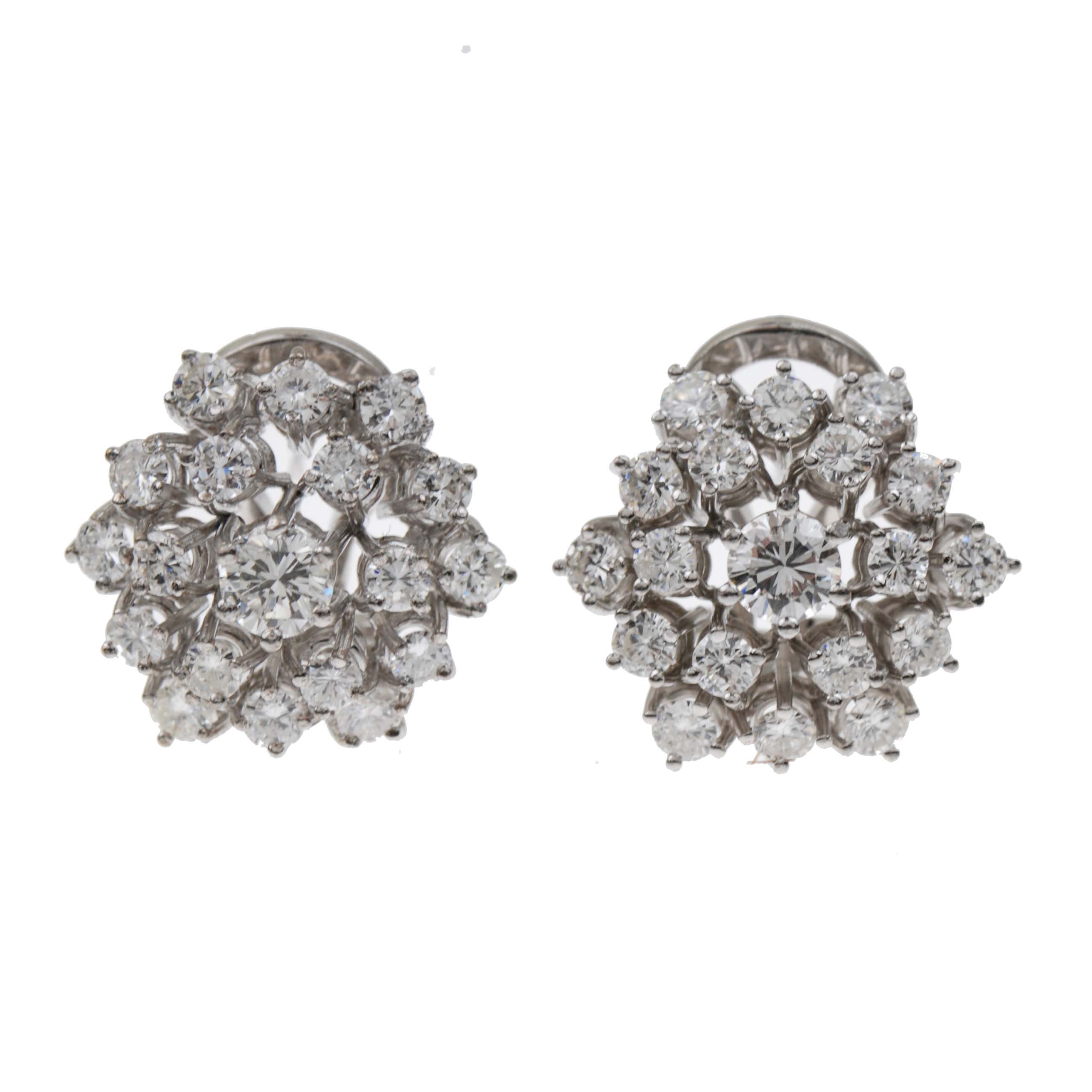 DIAMOND HALO EARRINGS 