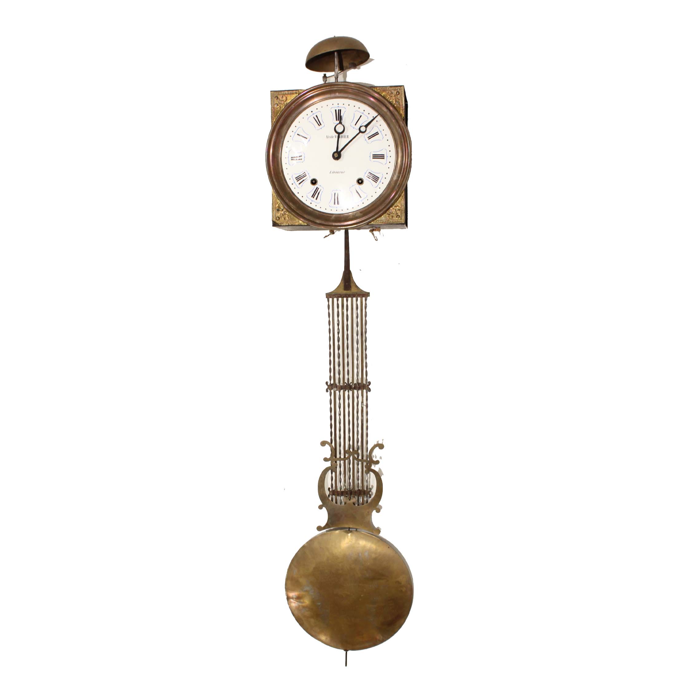 MOREZ WALL CLOCK, LATE 19TH CENTURY-EARLY 20TH CENTURY. 