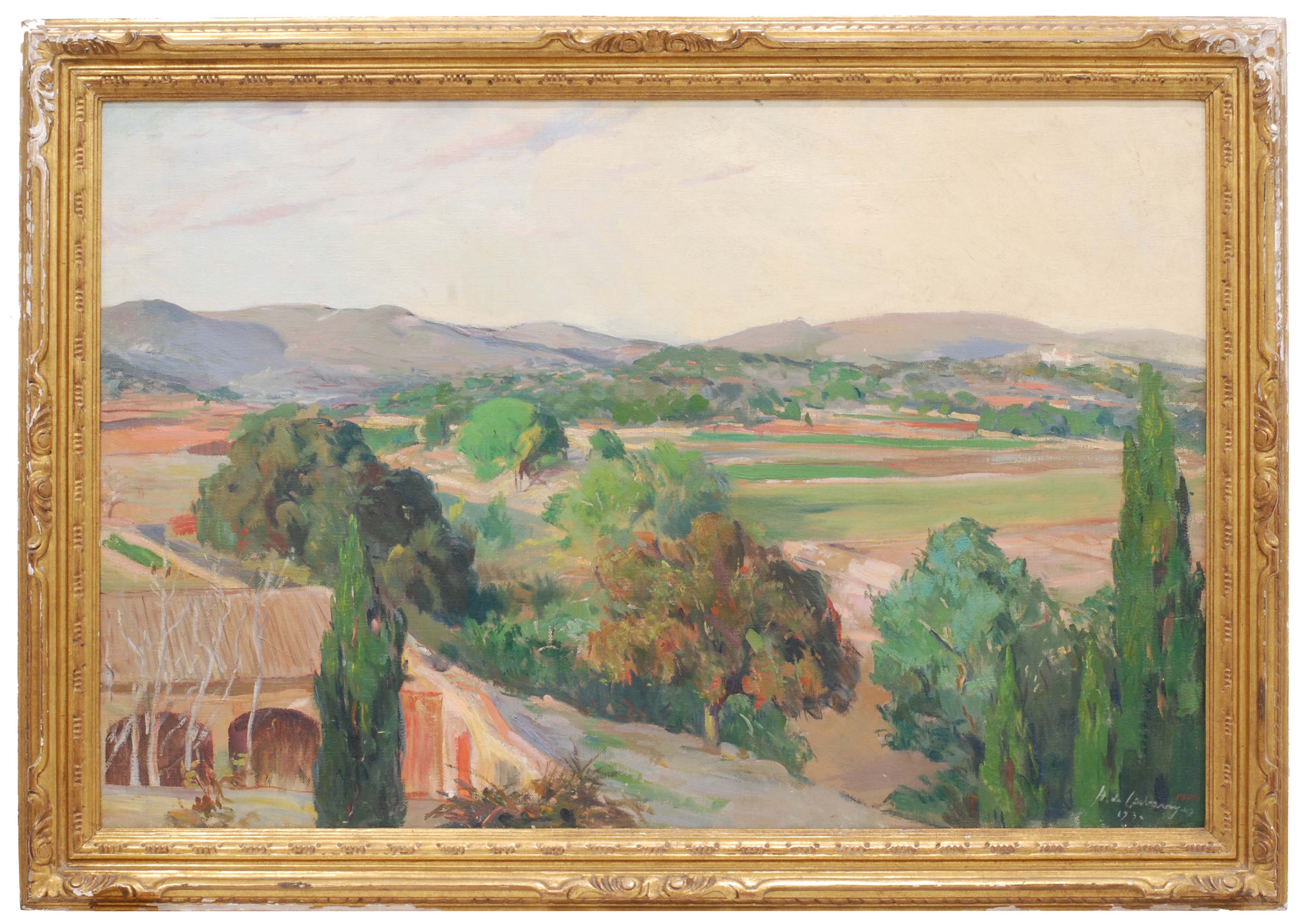 ALEXANDRE DE CABANYES MARQUES (1877-1972). "PAISAJE", 1930.