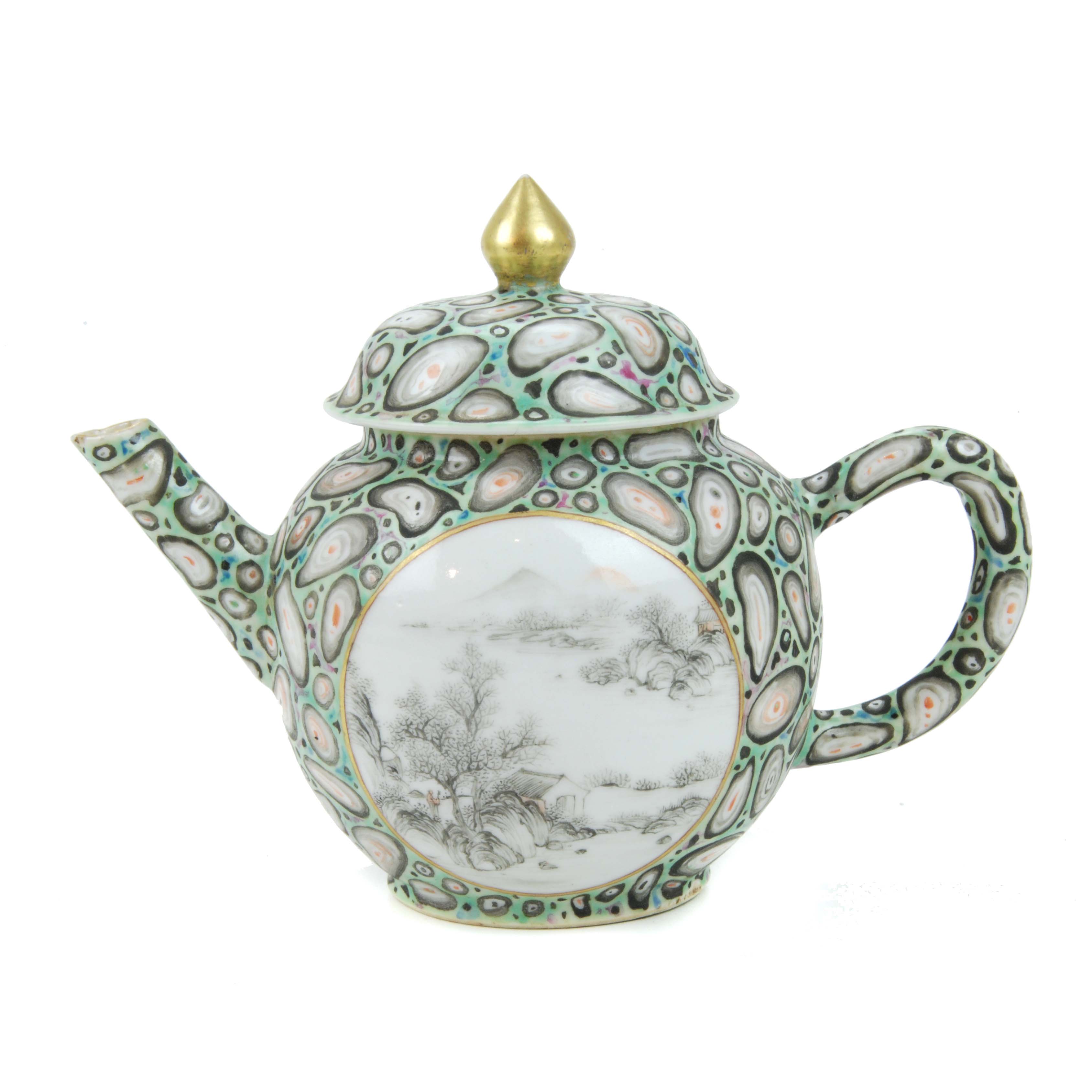 CHINESE TEAPOT, C19th.