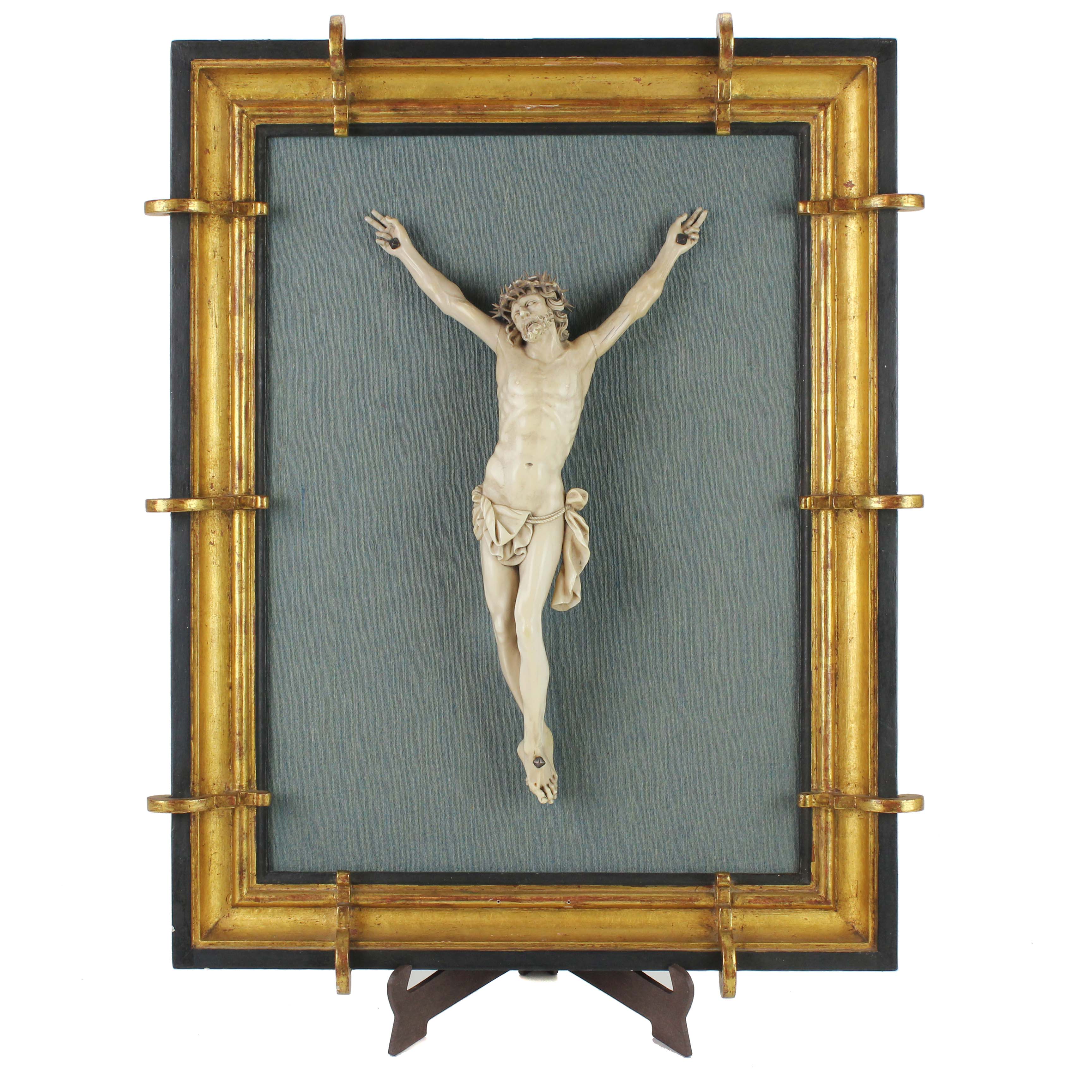 EUROPEAN SCHOOL, C19th. "CHRIST CRUCIFIED  WITH THREE NAILS