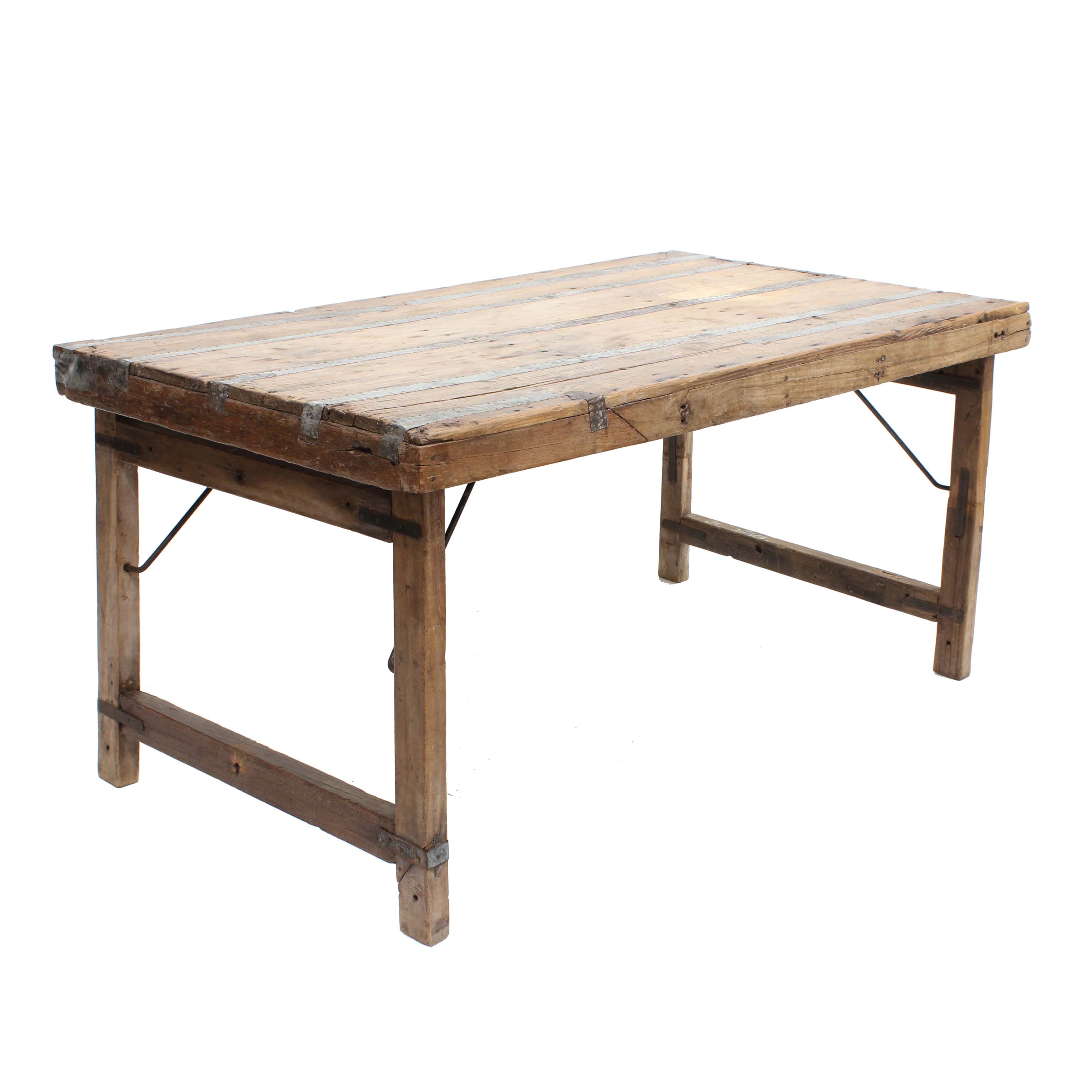 RUSTIC FOLDING TABLE, C20th.