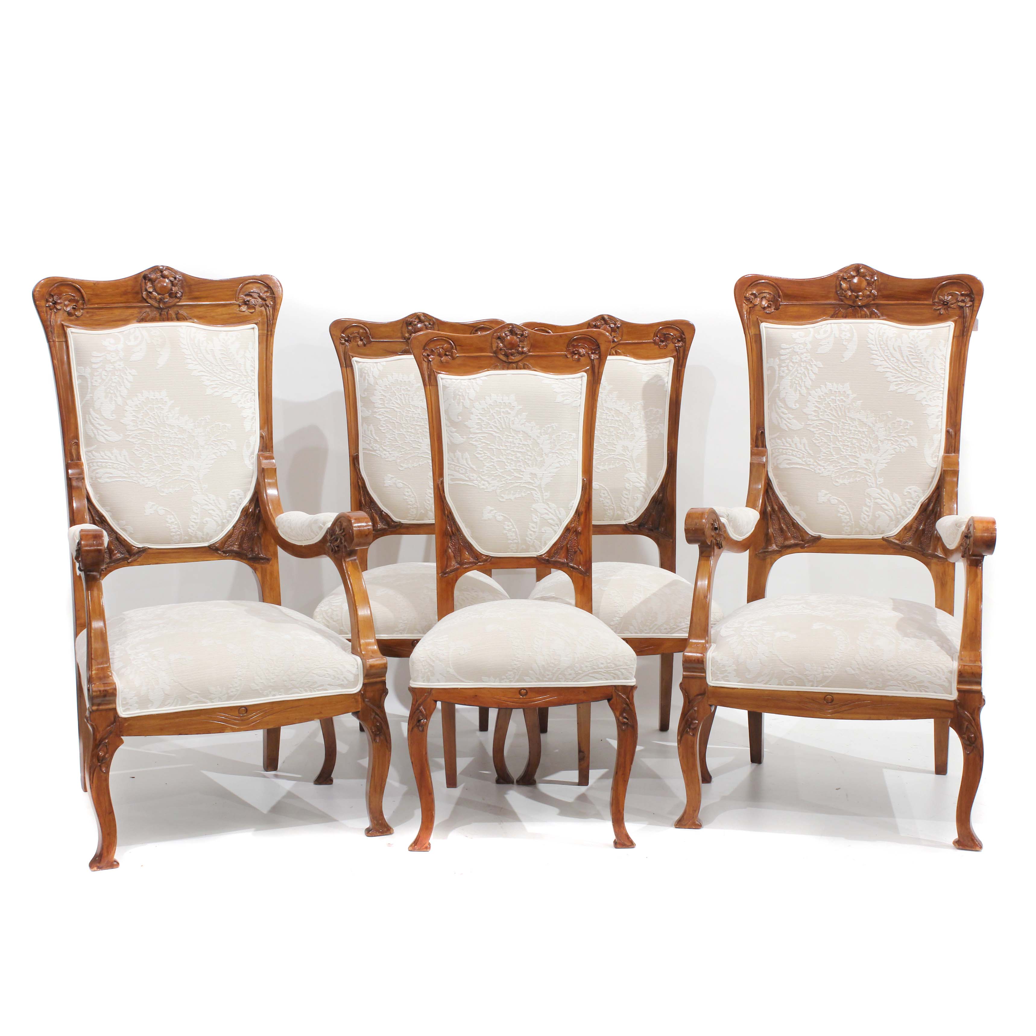 SUITE OF MODERNISTA CHAIRS, EARLY C20th.