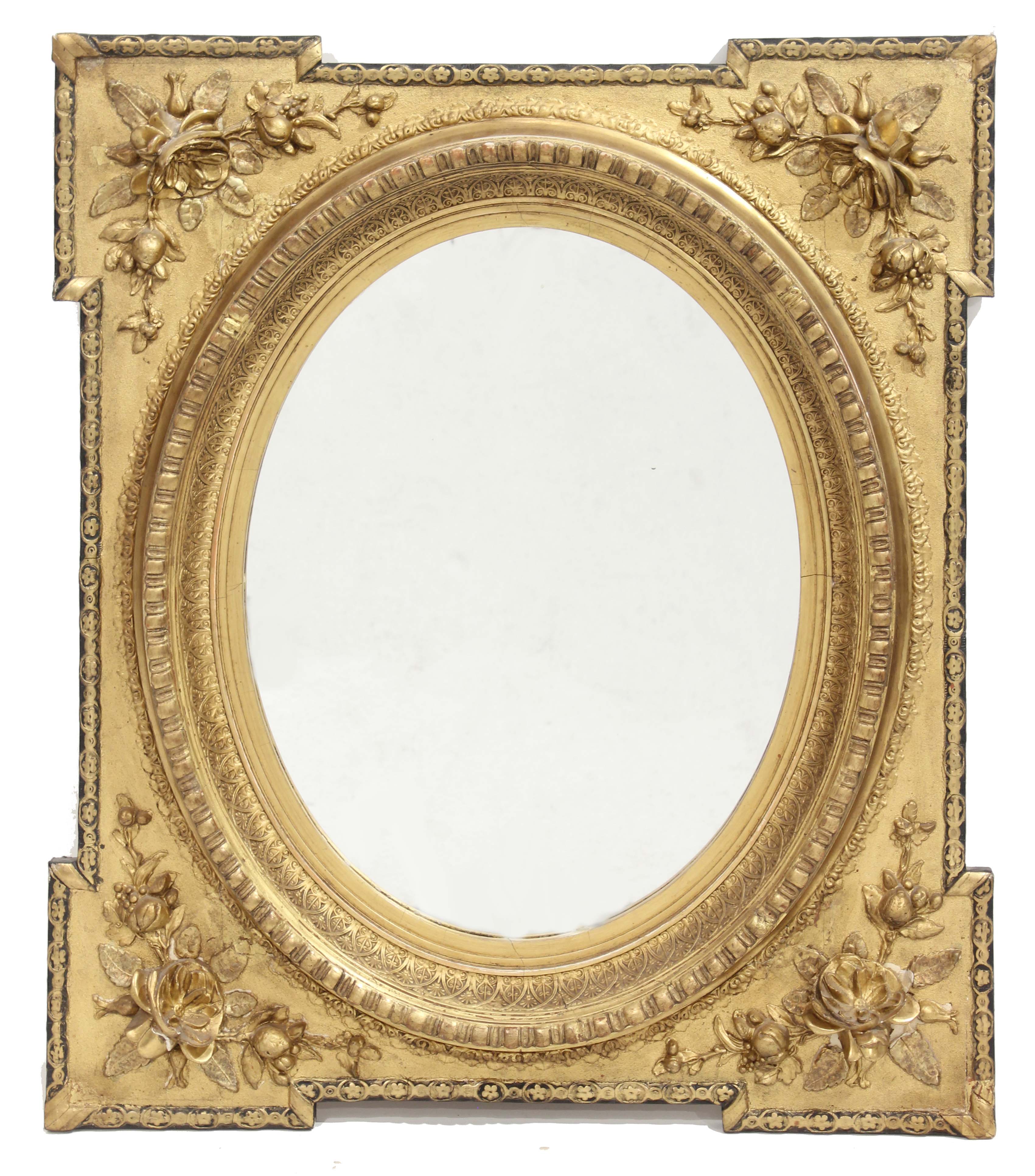 SPANISH MIRROR, MID C19th.