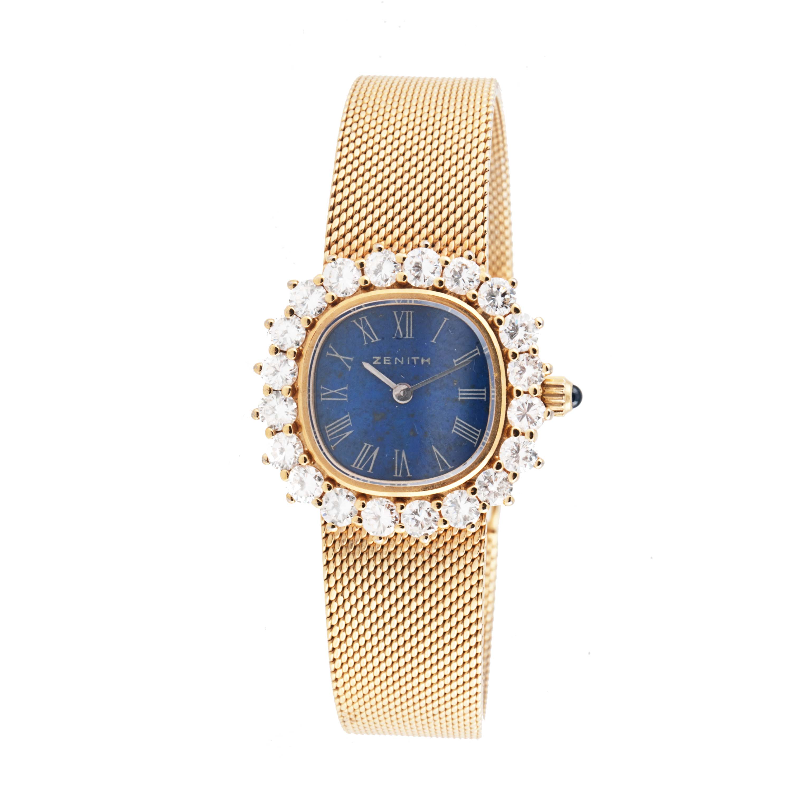 ZENITH GOLD AND DIAMOND LADIES&#39; DRESS WATCH.