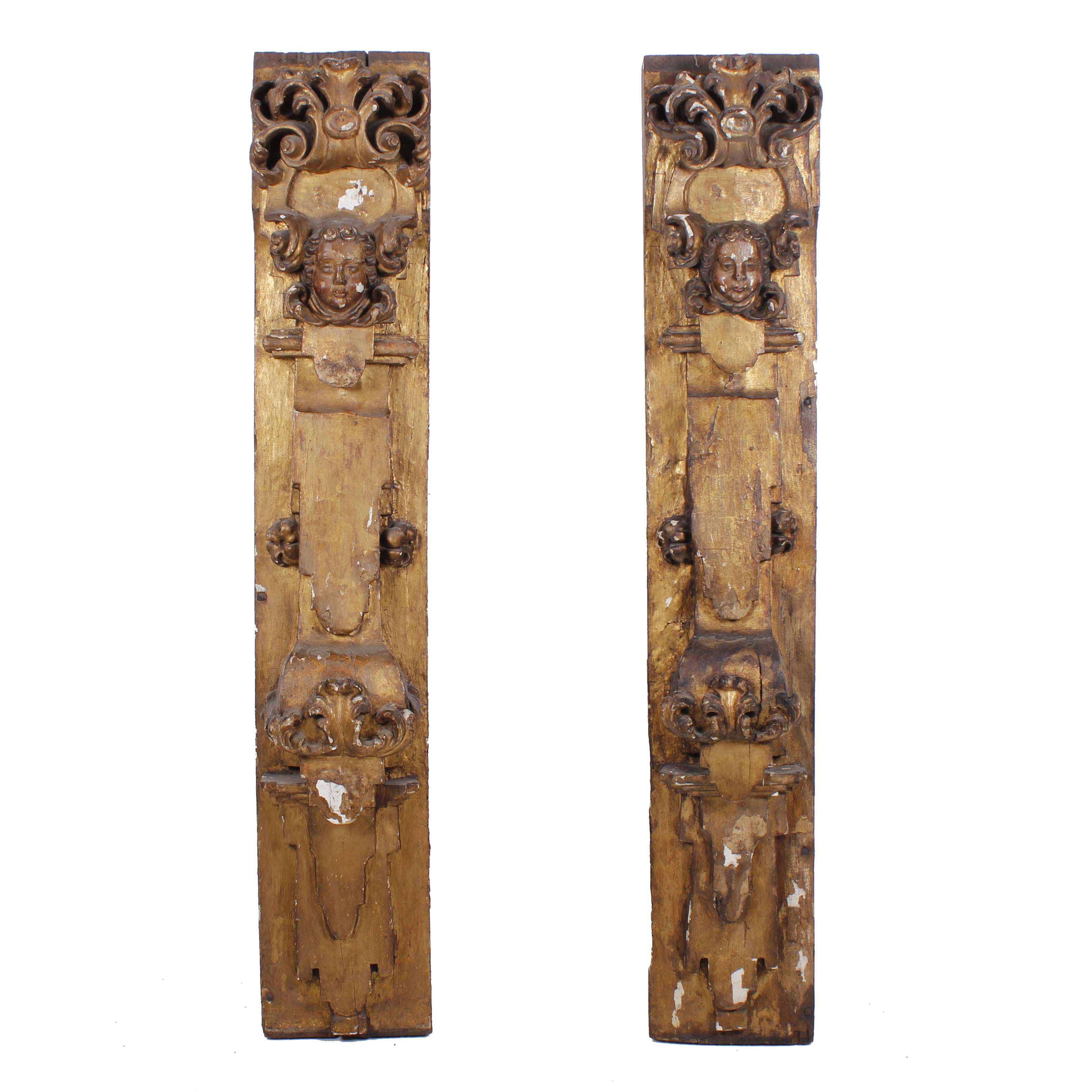 PAIR OF BAROQUE ALTARPIECE FRAGMENTS, 17TH CENTURY.