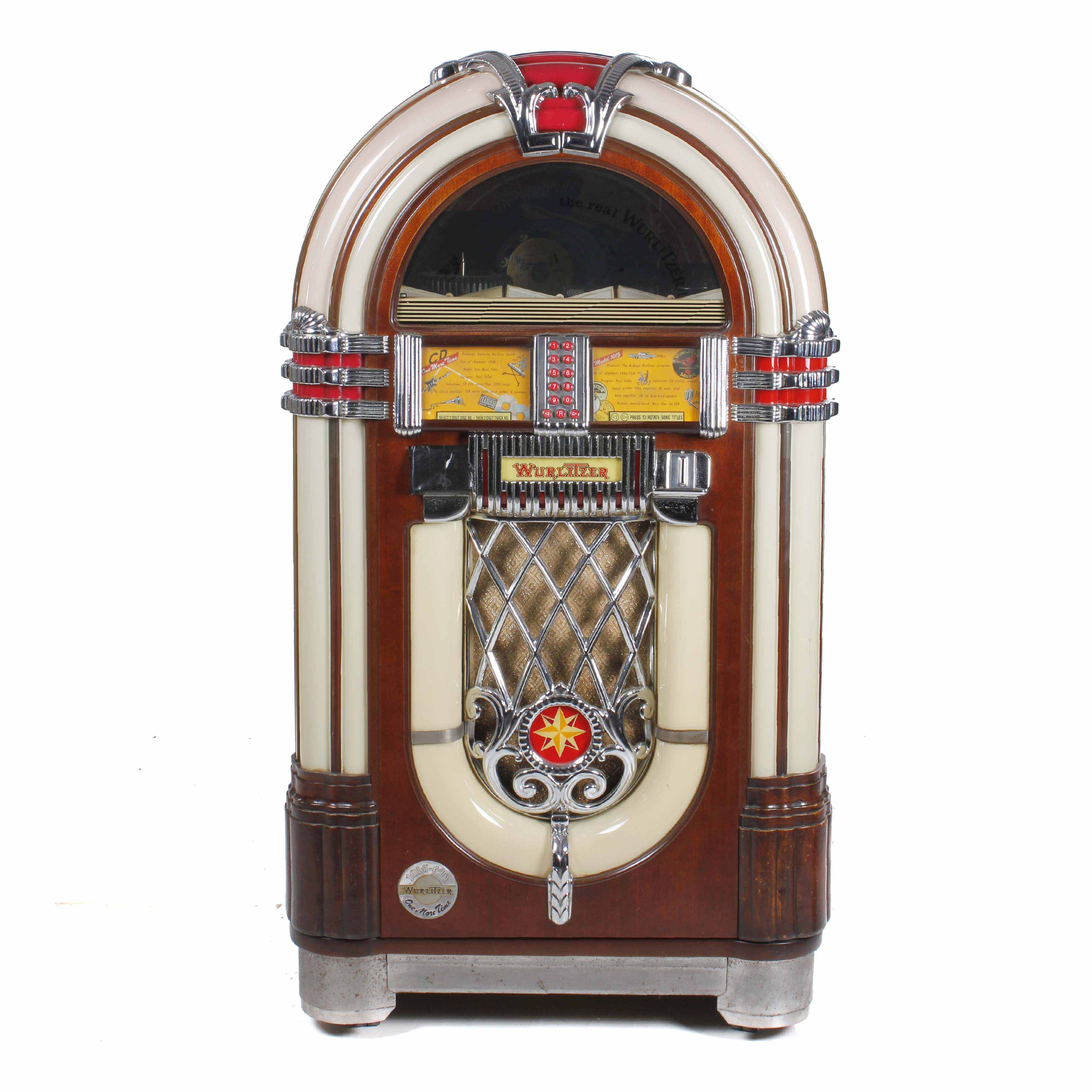 MÁQUINA TOCADISCOS ALEMANA MODELO "JUKEBOX WURLITZER 1015",