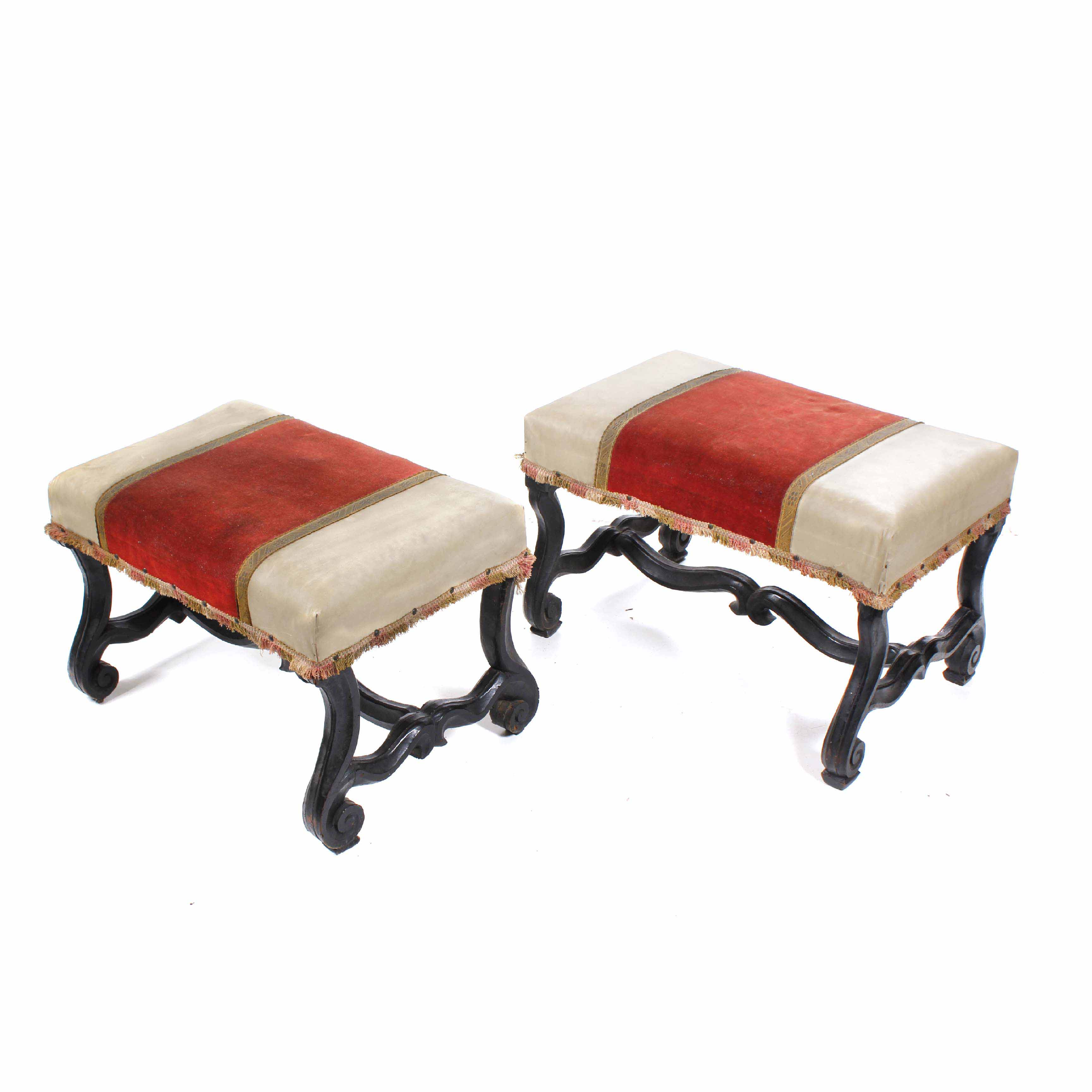 PAIR OF MAJORCAN STOOLS, 19TH CENTURY. 