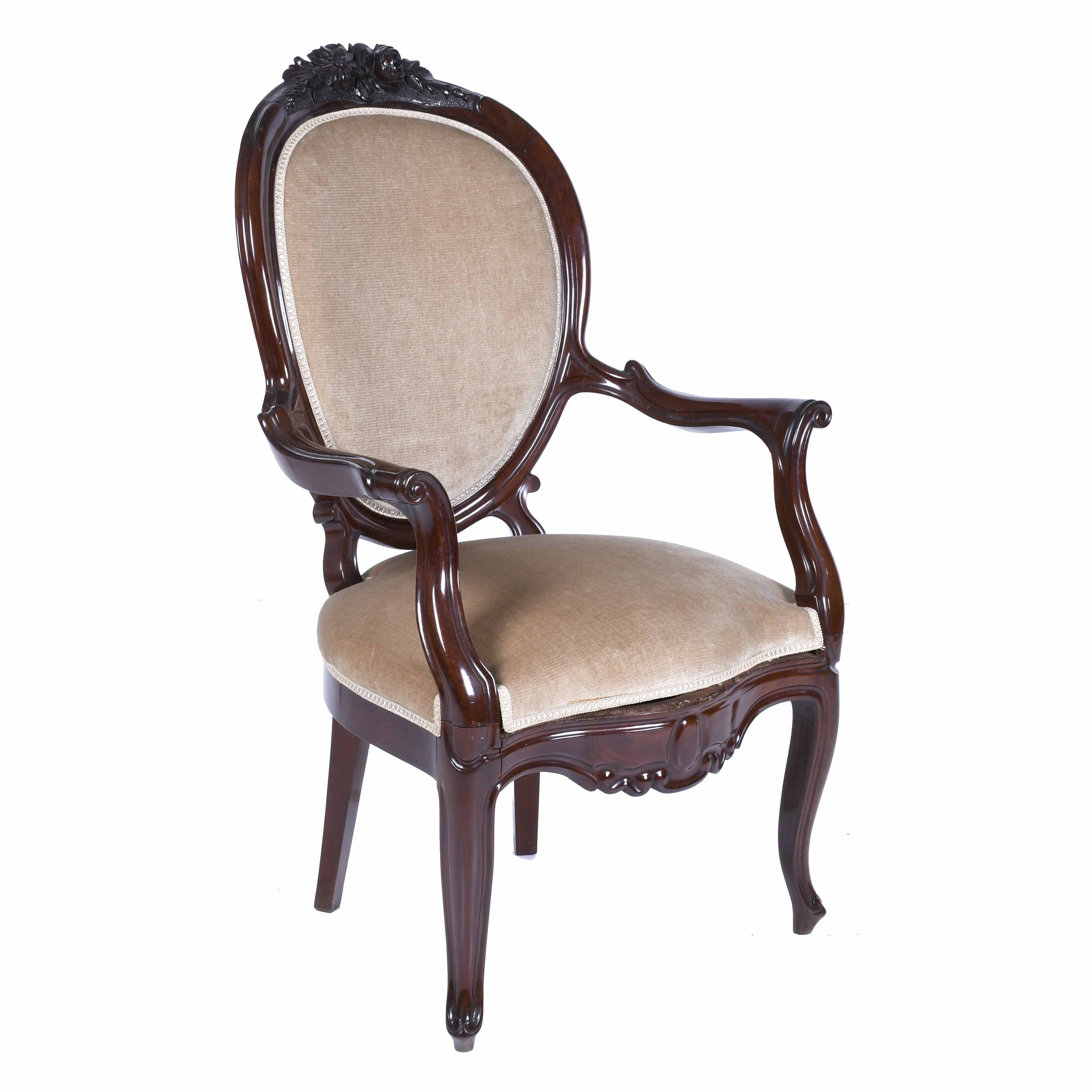 ELIZABETHAN ARMCHAIR, MID 19TH CENTURY.