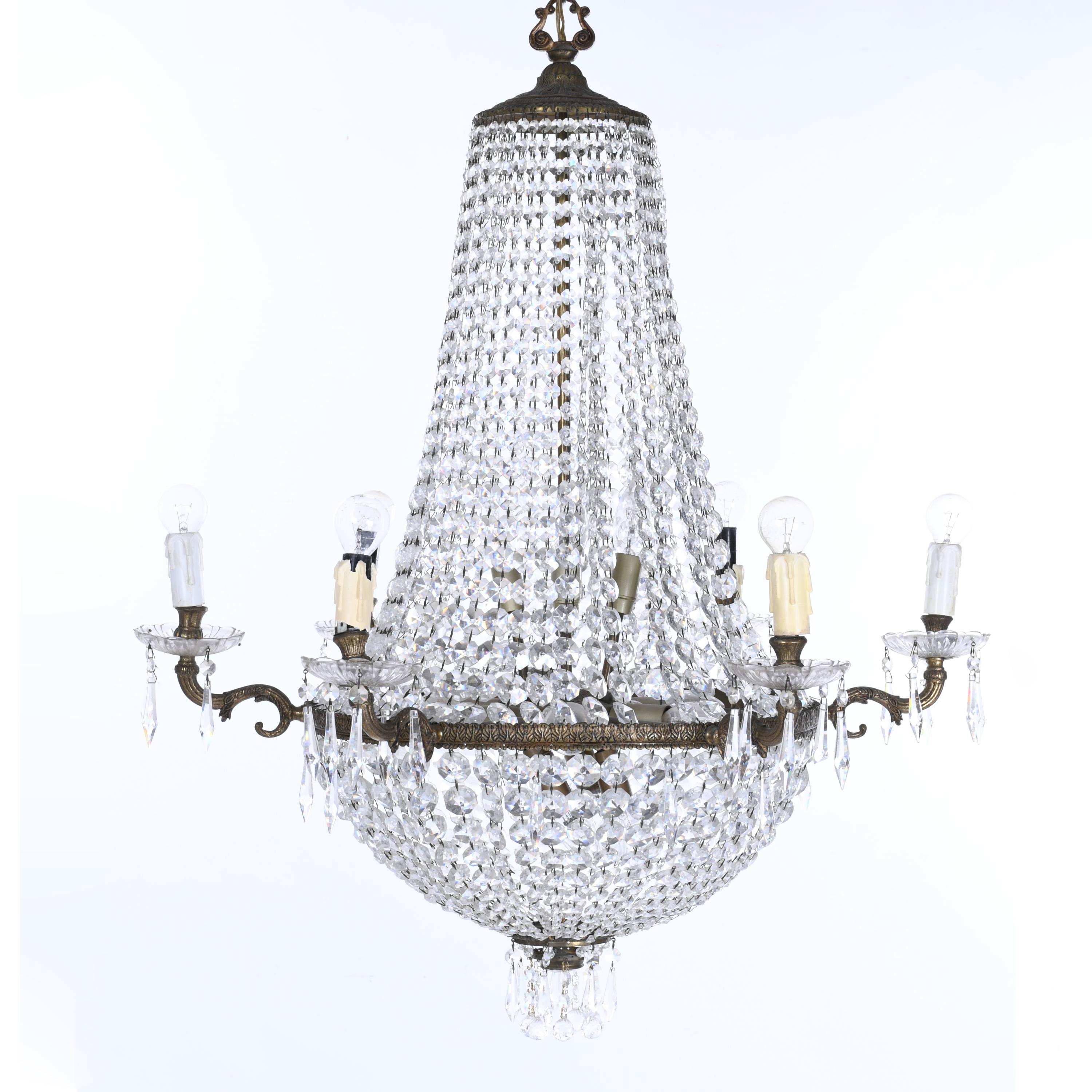 EMPIRE STYLE CEILING LAMP. 20TH CENTURY.