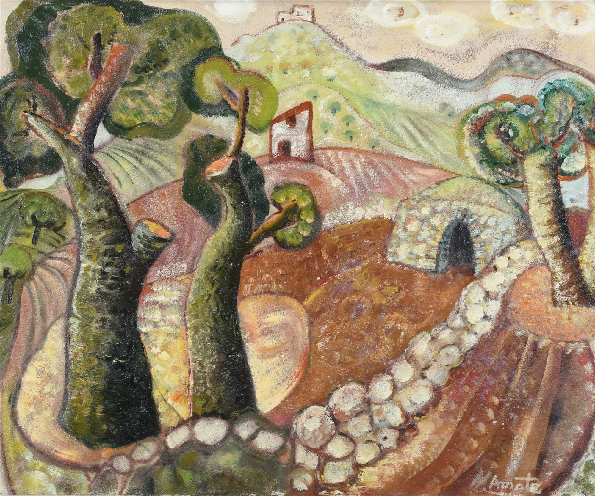 NICOLAU AMATE (1926-1998). "LANDSCAPE". 