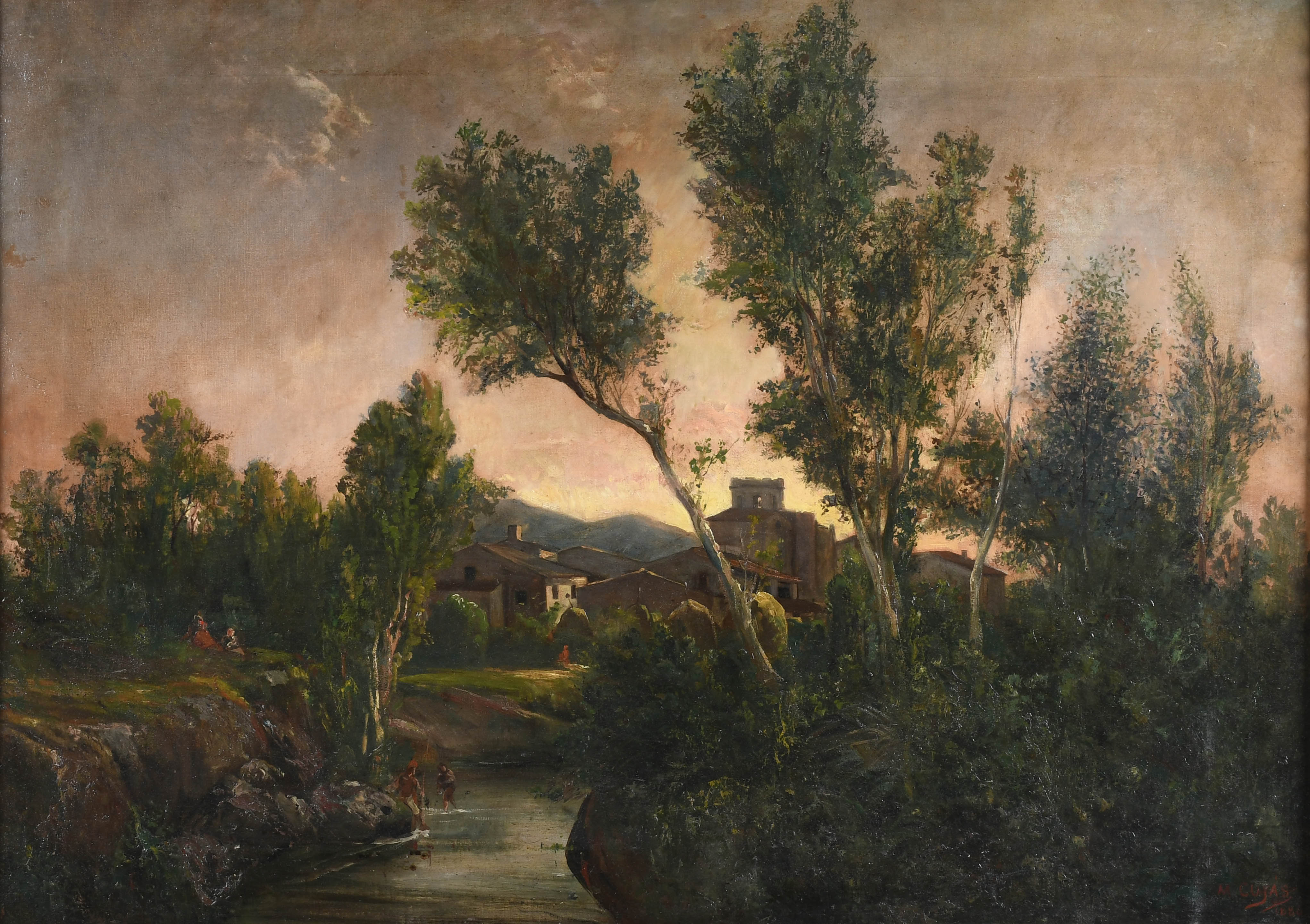 MANUEL CUYÁS AGULLO (XIX-XX). "PAISAJE", 1886.