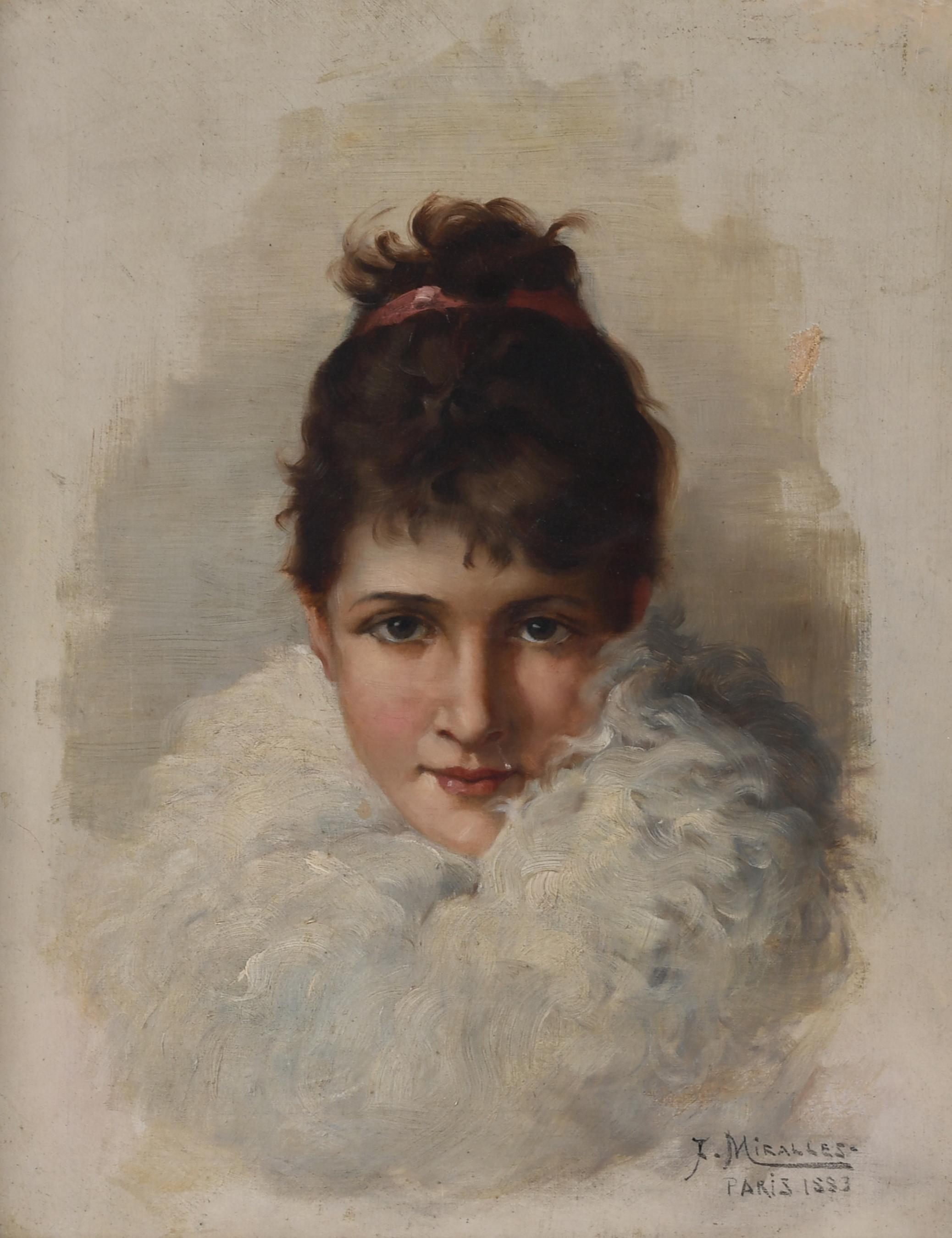 19TH-20TH CENTURIES SPANISH SCHOOL. "PORTRAIT OF A GIRL".