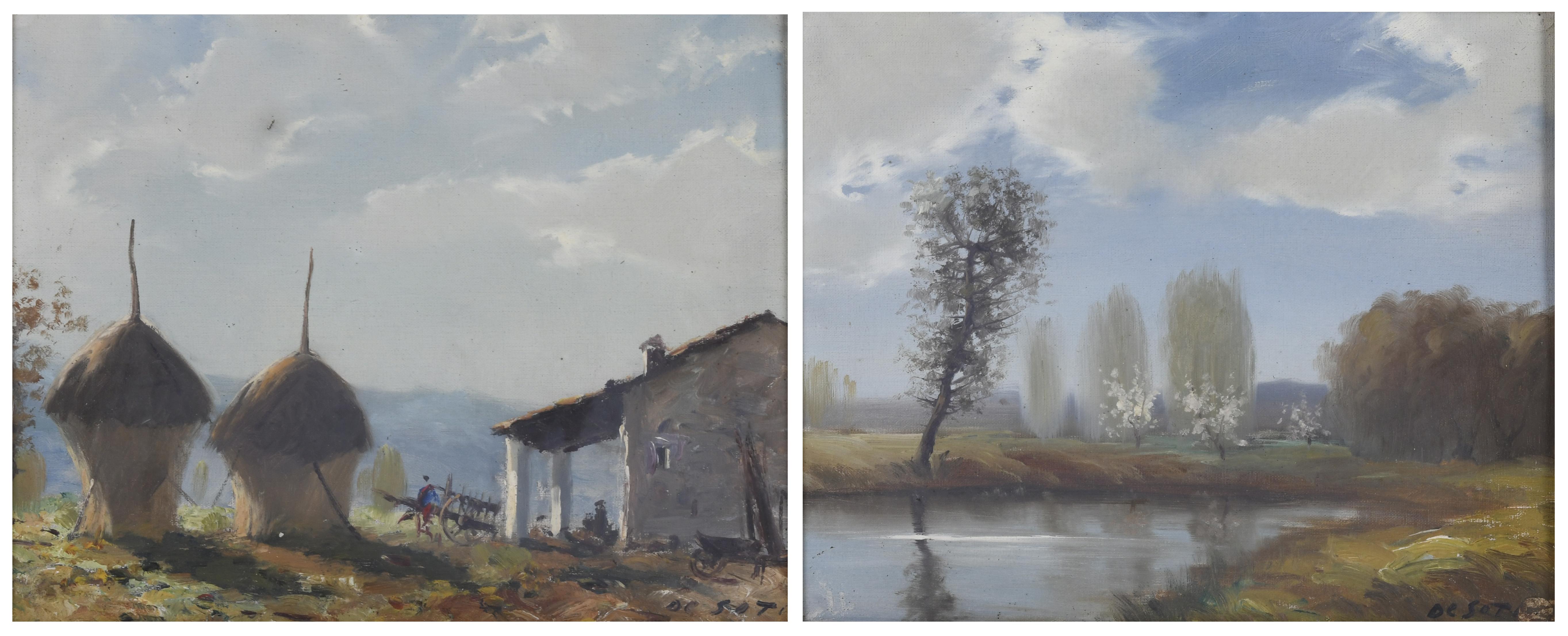 RAFAEL FERNÁNDEZ DE SOTO (1915-1984). PAIR OF LANDSCAPES, 1