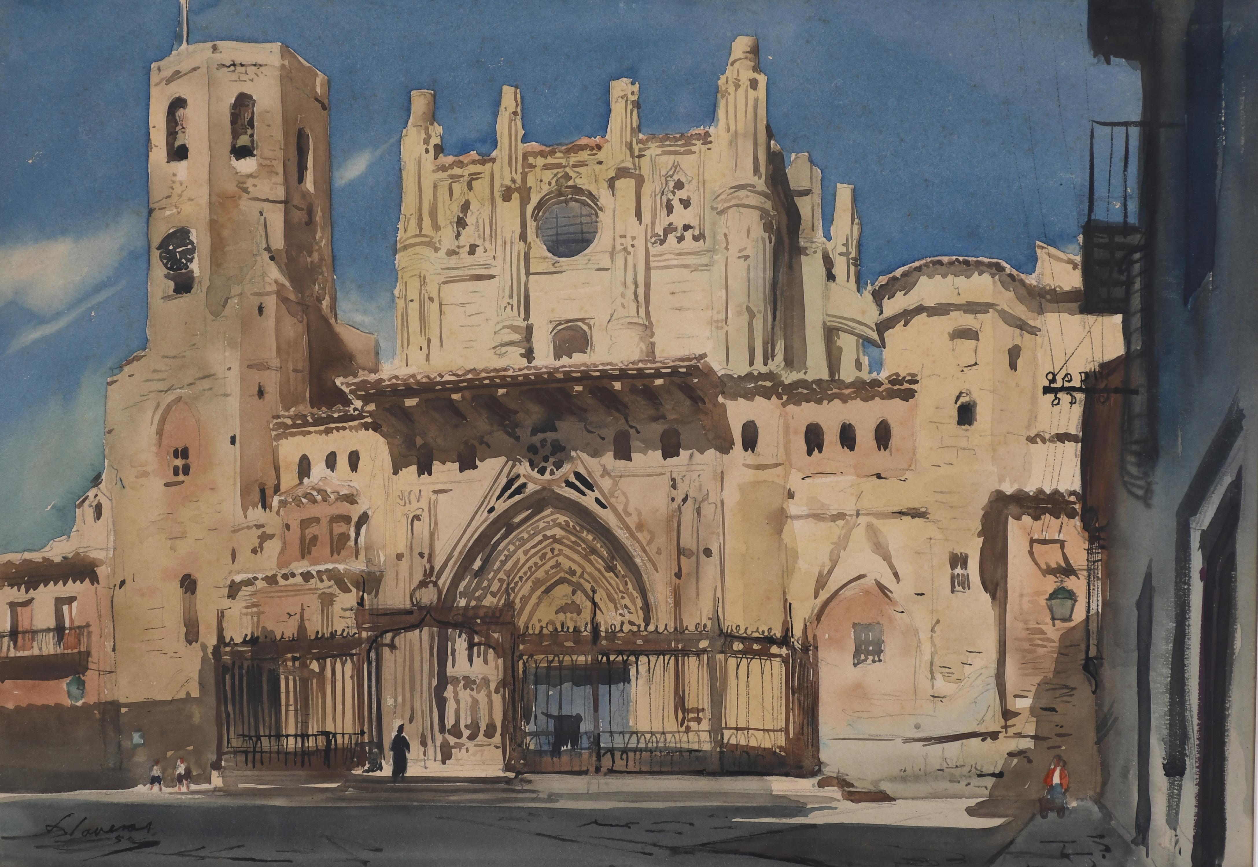 FREDERIC LLOVERAS HERRERA (1912-1983). "IGLESIA", 1950.