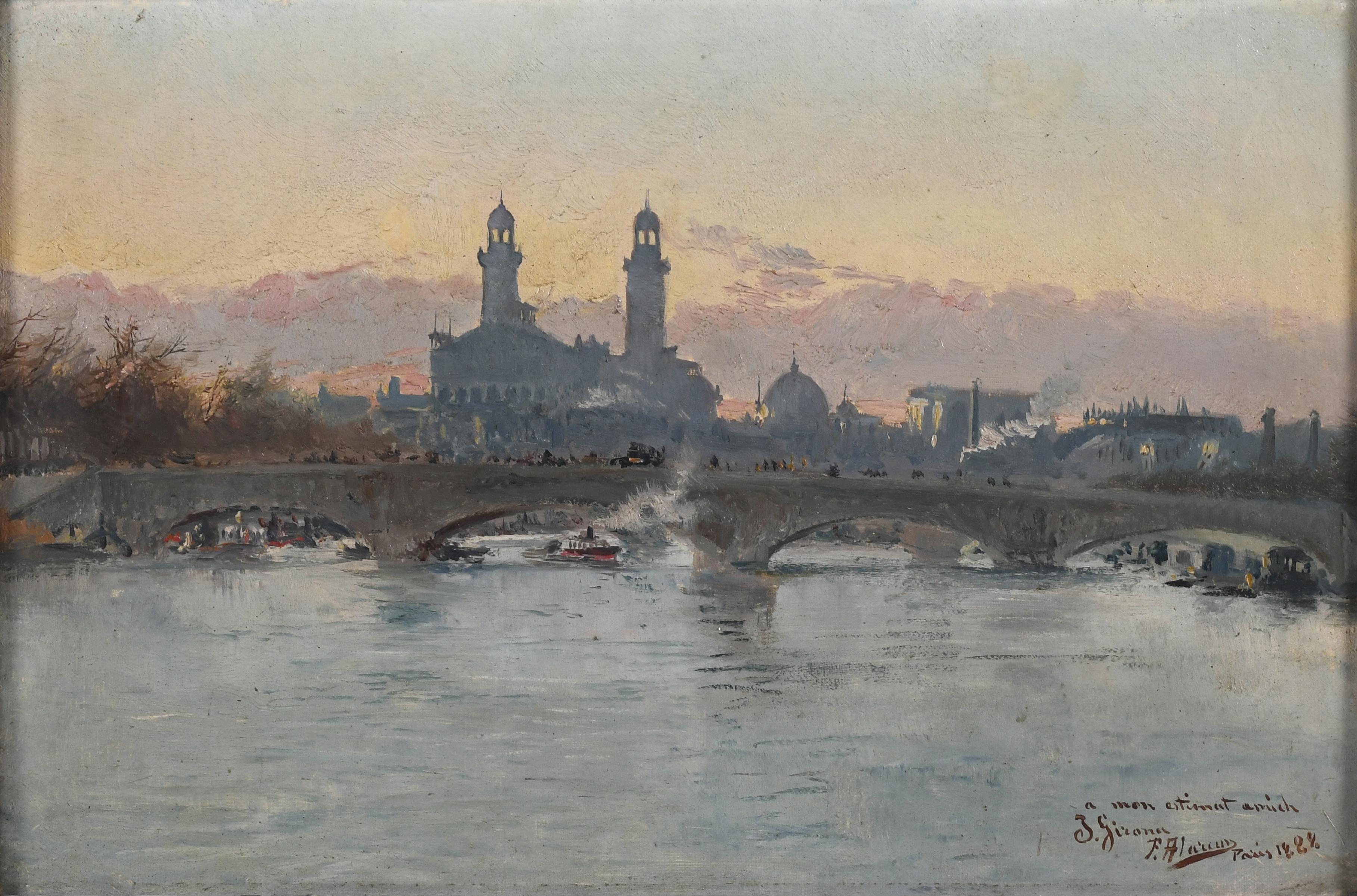 FÉLIX ALARCÓN BRENES (C. 1860 - C. 1900). "VIEW OF PARIS FR