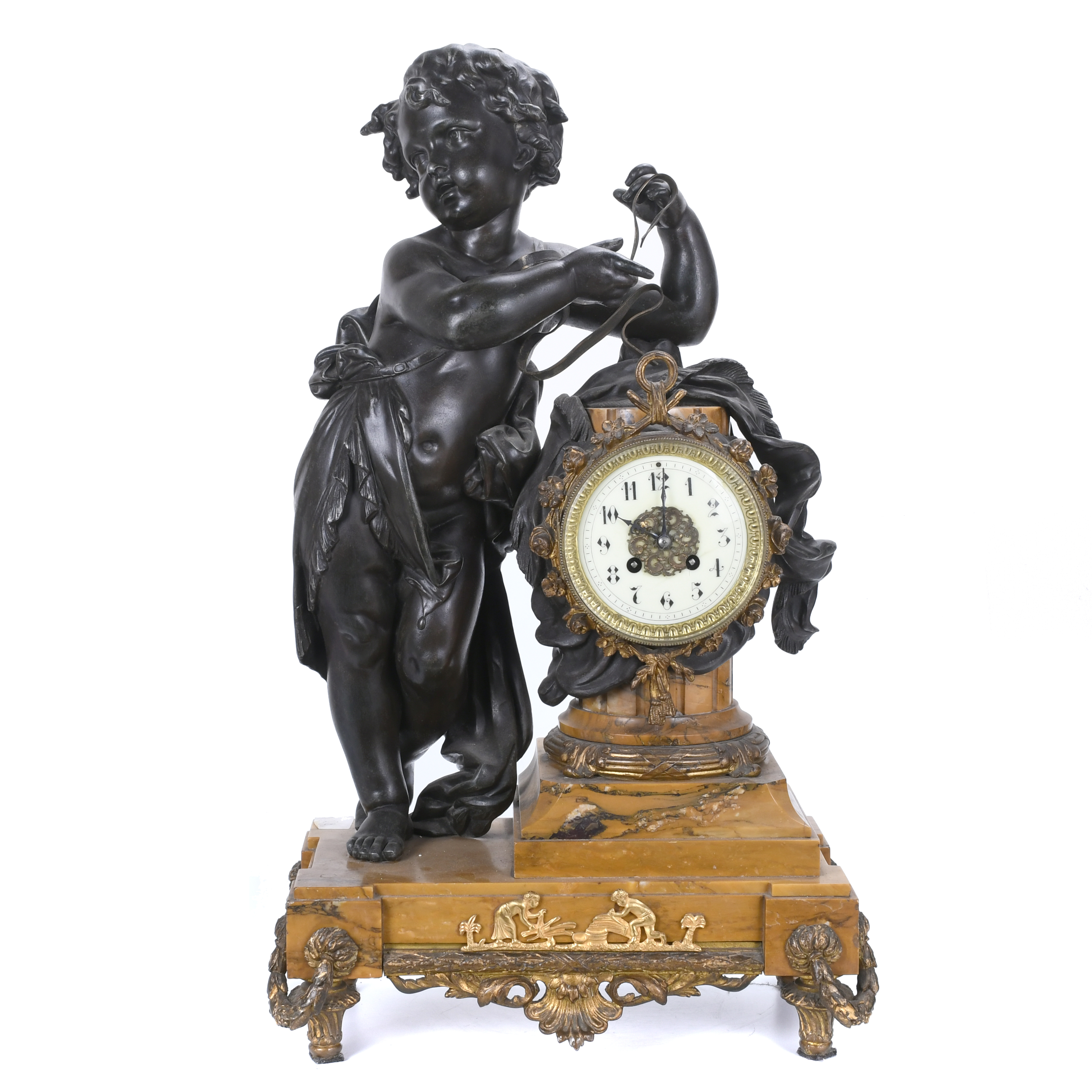 TABLE CLOCK, PROBABLY FRENCH, 20TH CENTURY.