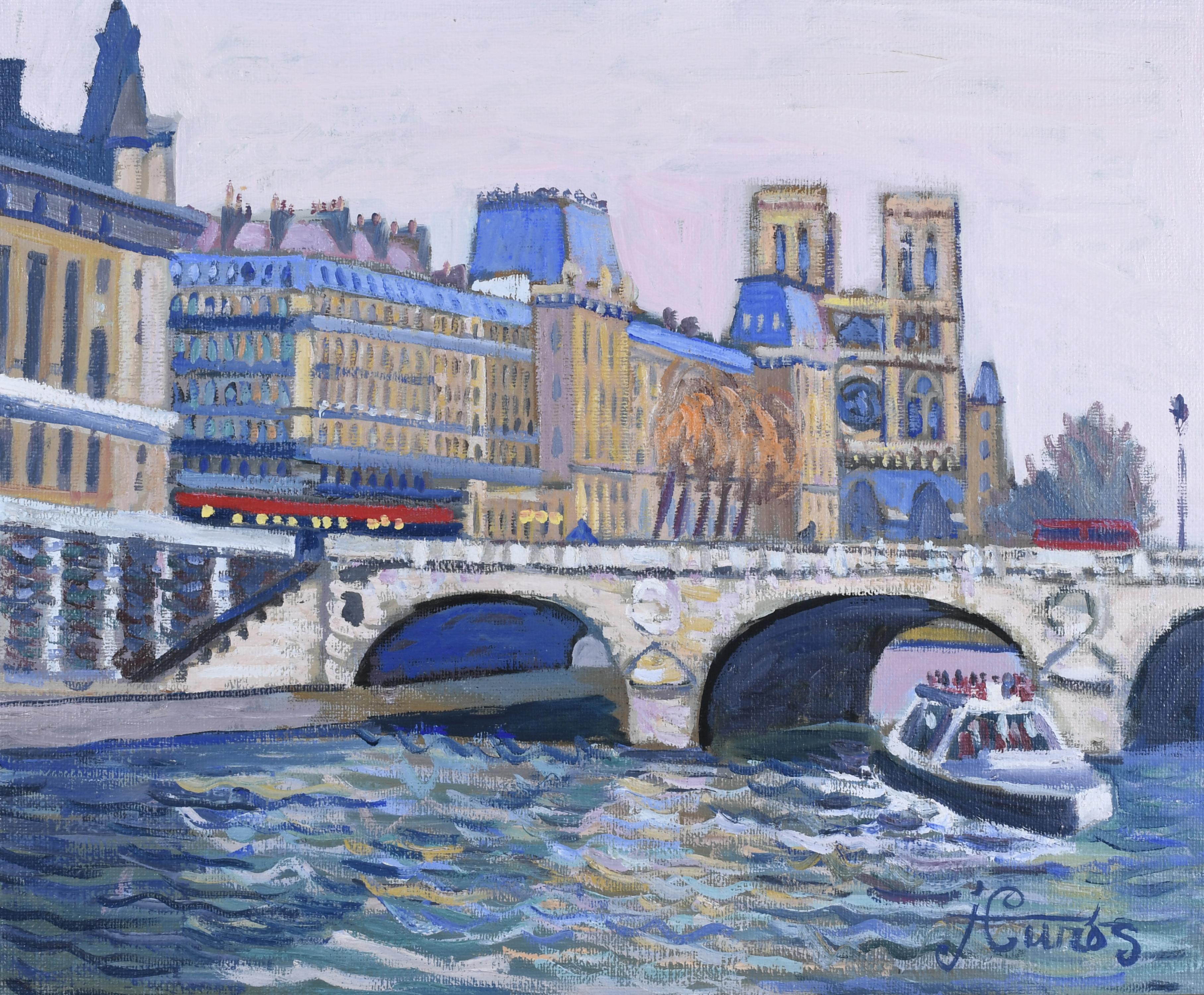 JORDI CURÓS (1930-2017).   "PARÍS", 1991, Pont Neuf - Ile d