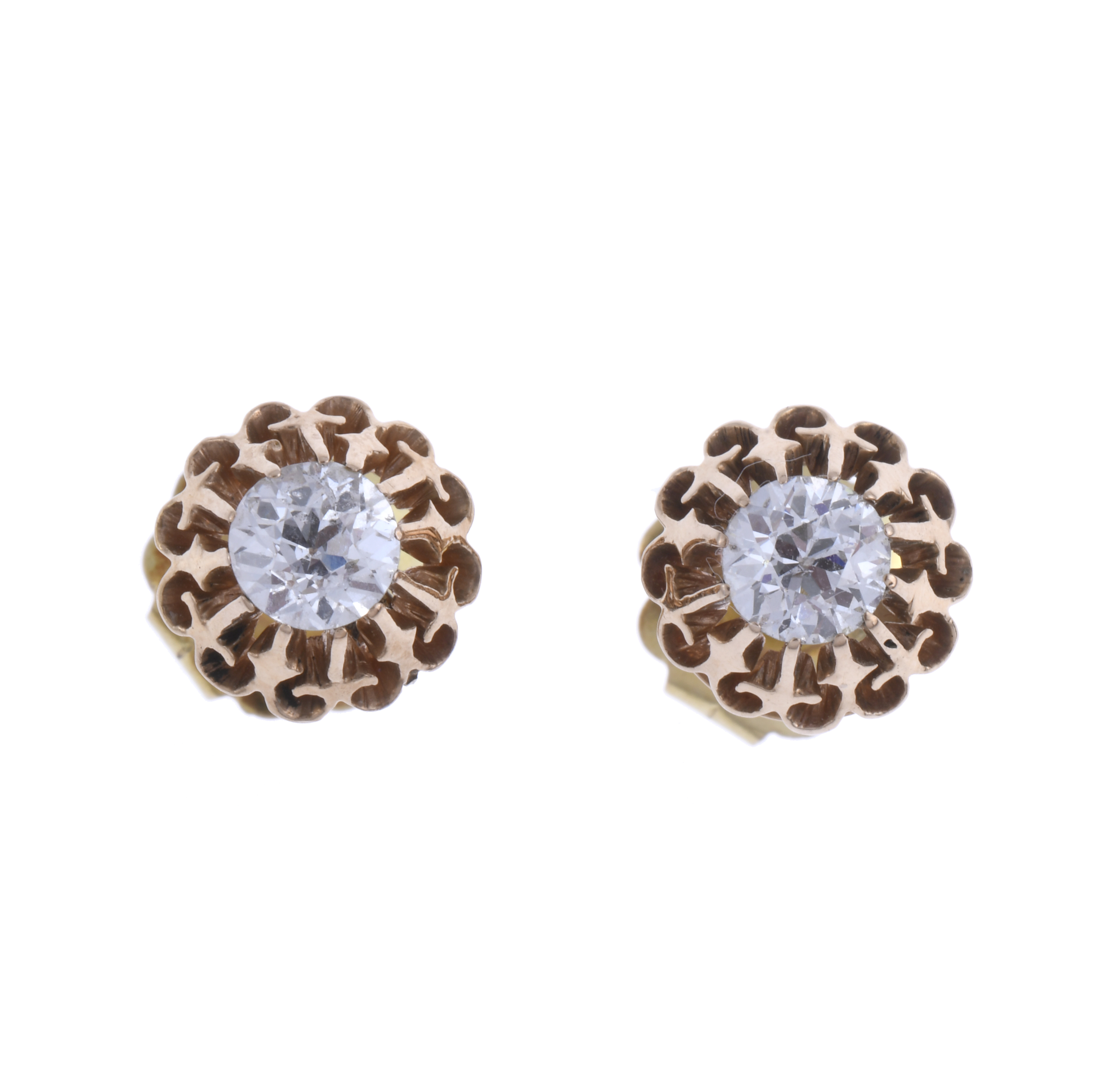 SOLITAIRE DIAMOND EARRINGS.