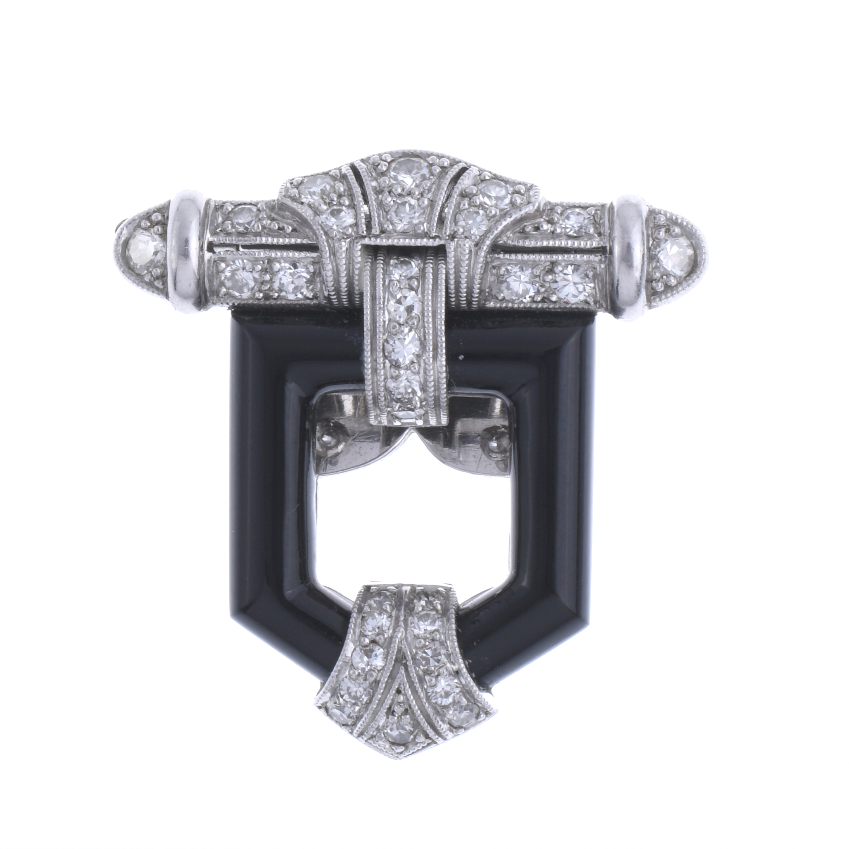 DOUBLE CLIP BROOCH, ART DECO.