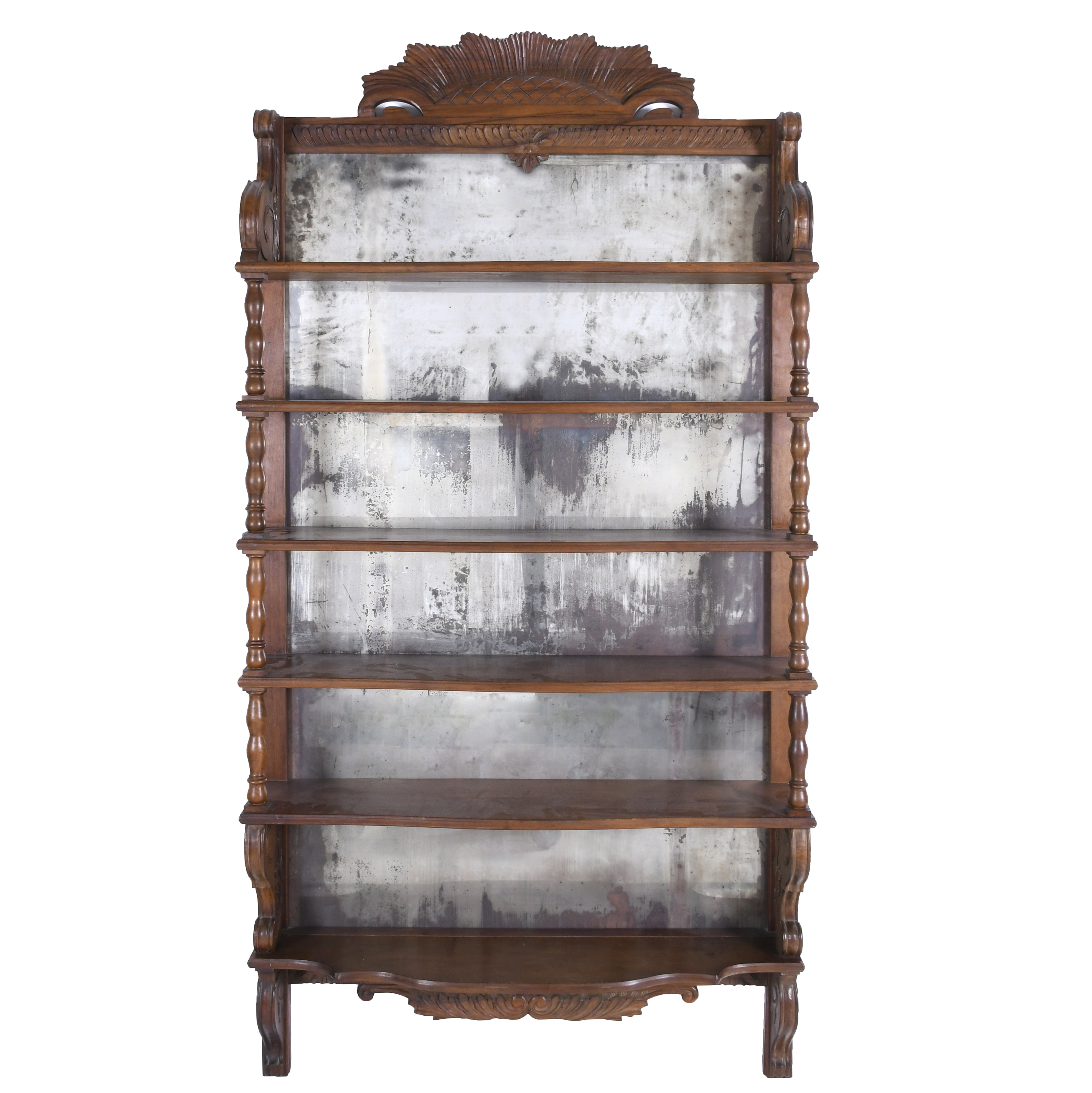 ENGLISH VICTORIAN-STYLE SHELF-BOOKCASE, LATE 19TH CENTURY.