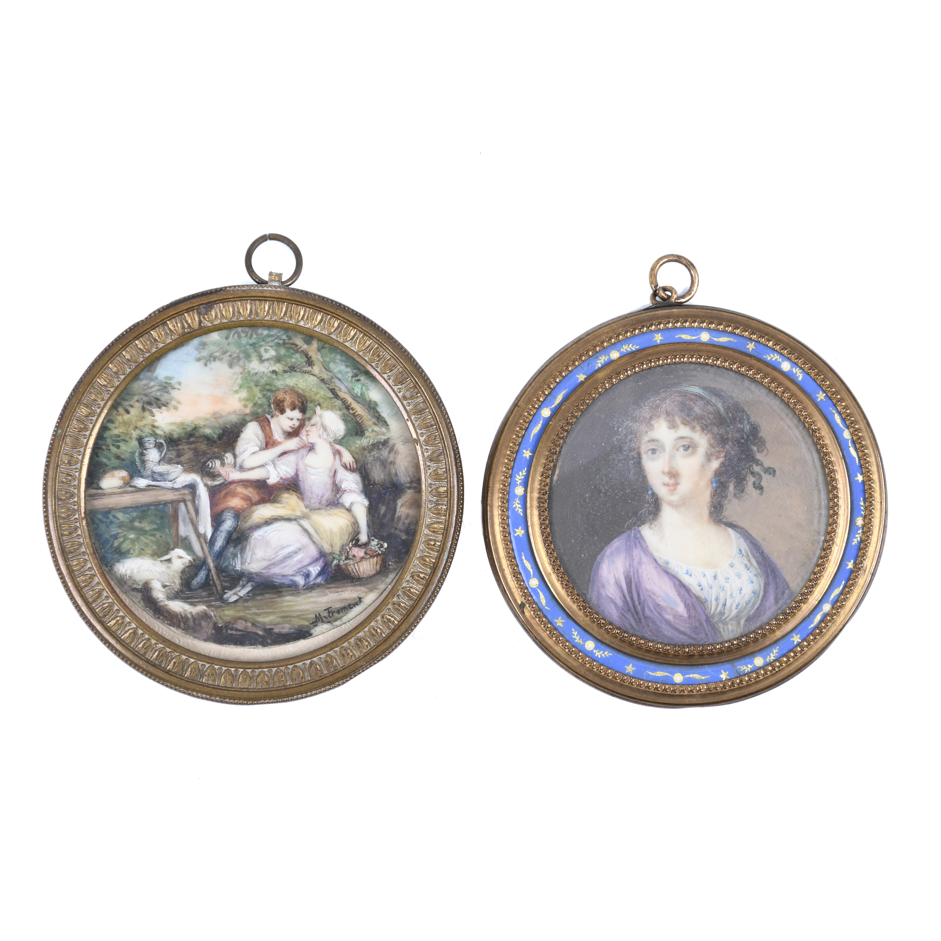 19TH CENTURY FRENCH SCHOOL. TWO MINIATURES.