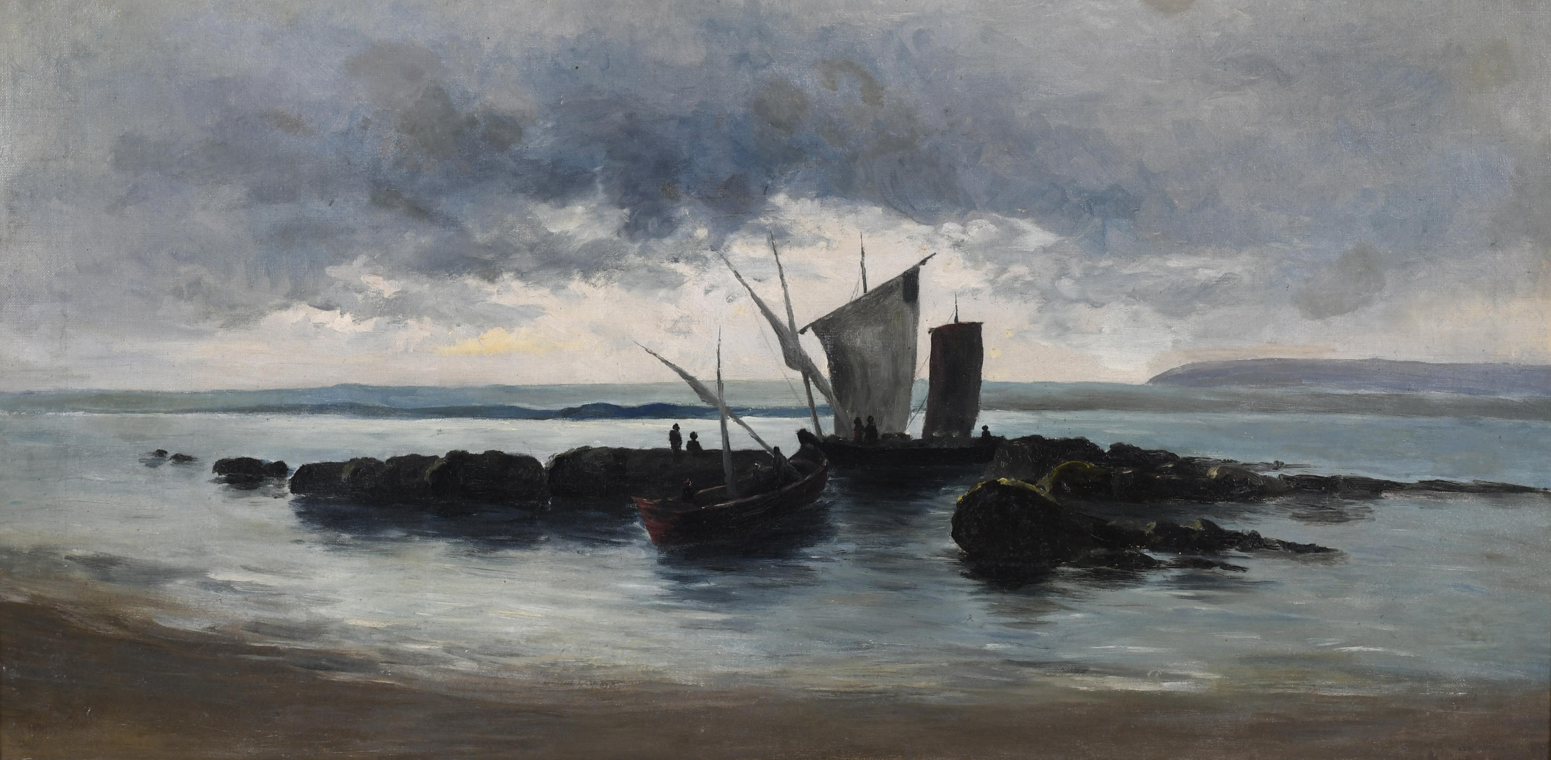 LATE 19TH CENTURY SPANISH SCHOOL. "SEASCAPE".