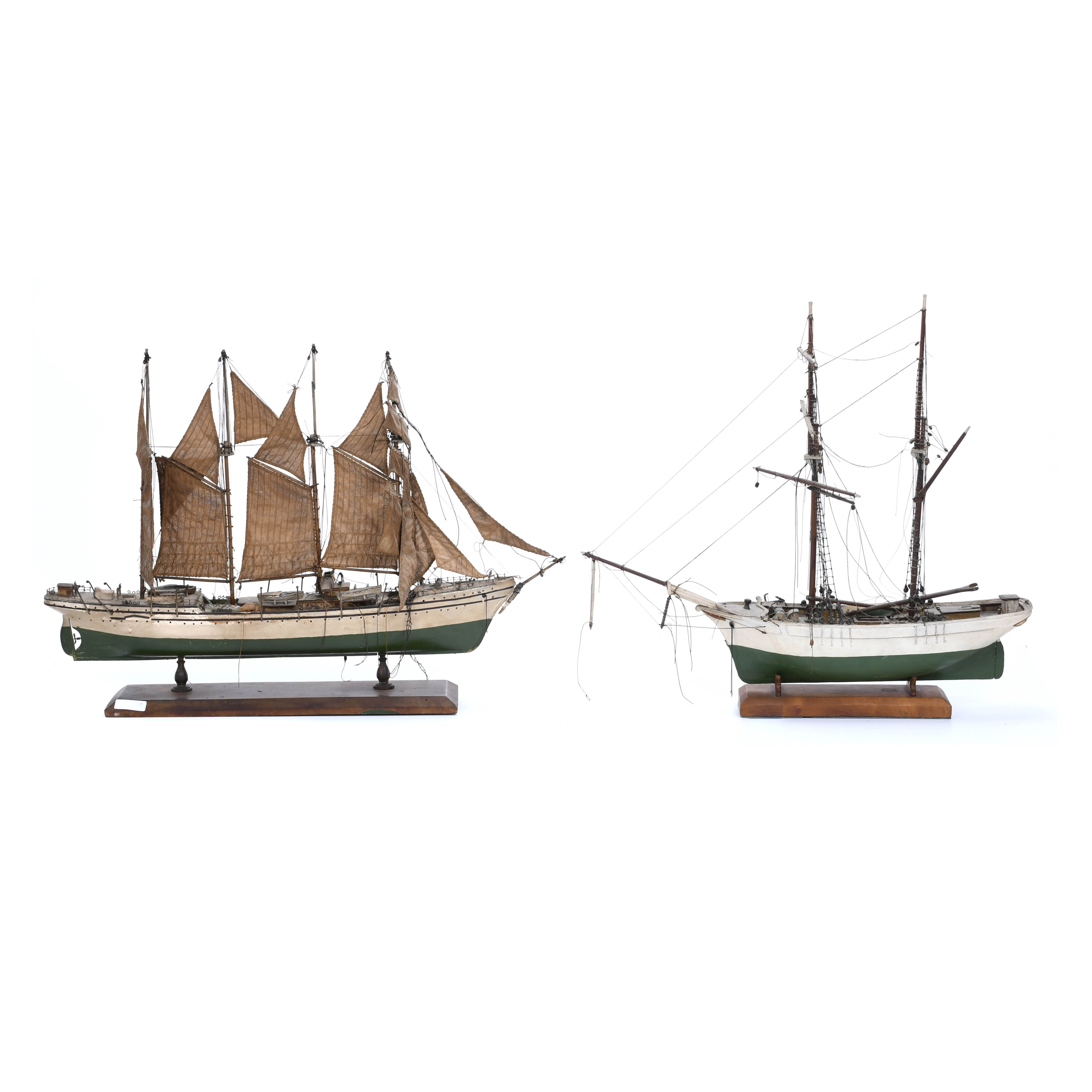 TWO SHIP MODELS, 20TH CENTURY.