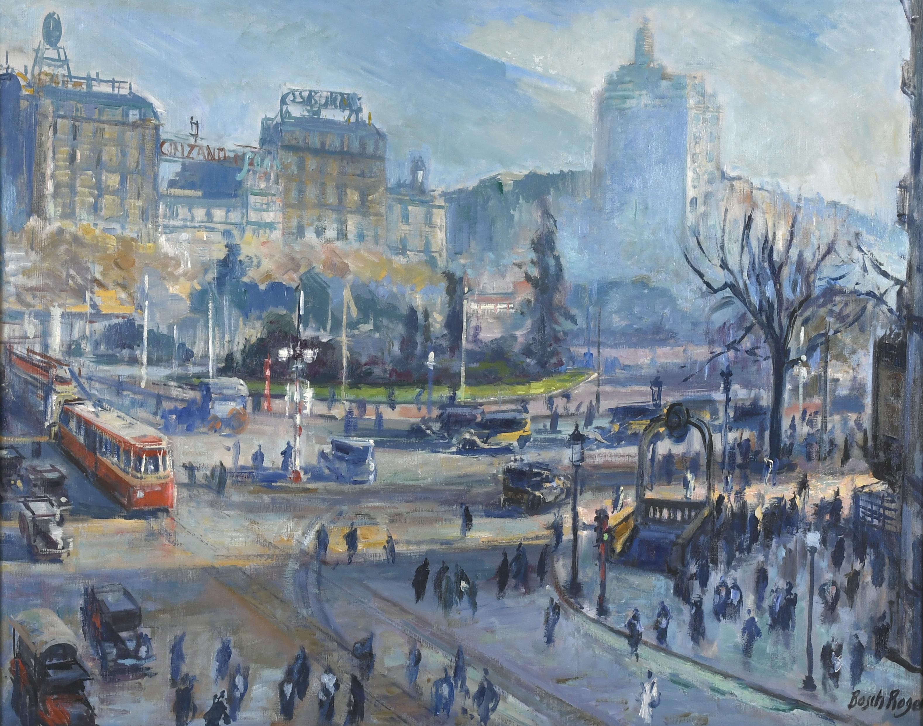 EMILI BOSCH ROGER (1894-1980). "PLAZA CATALUNYA".