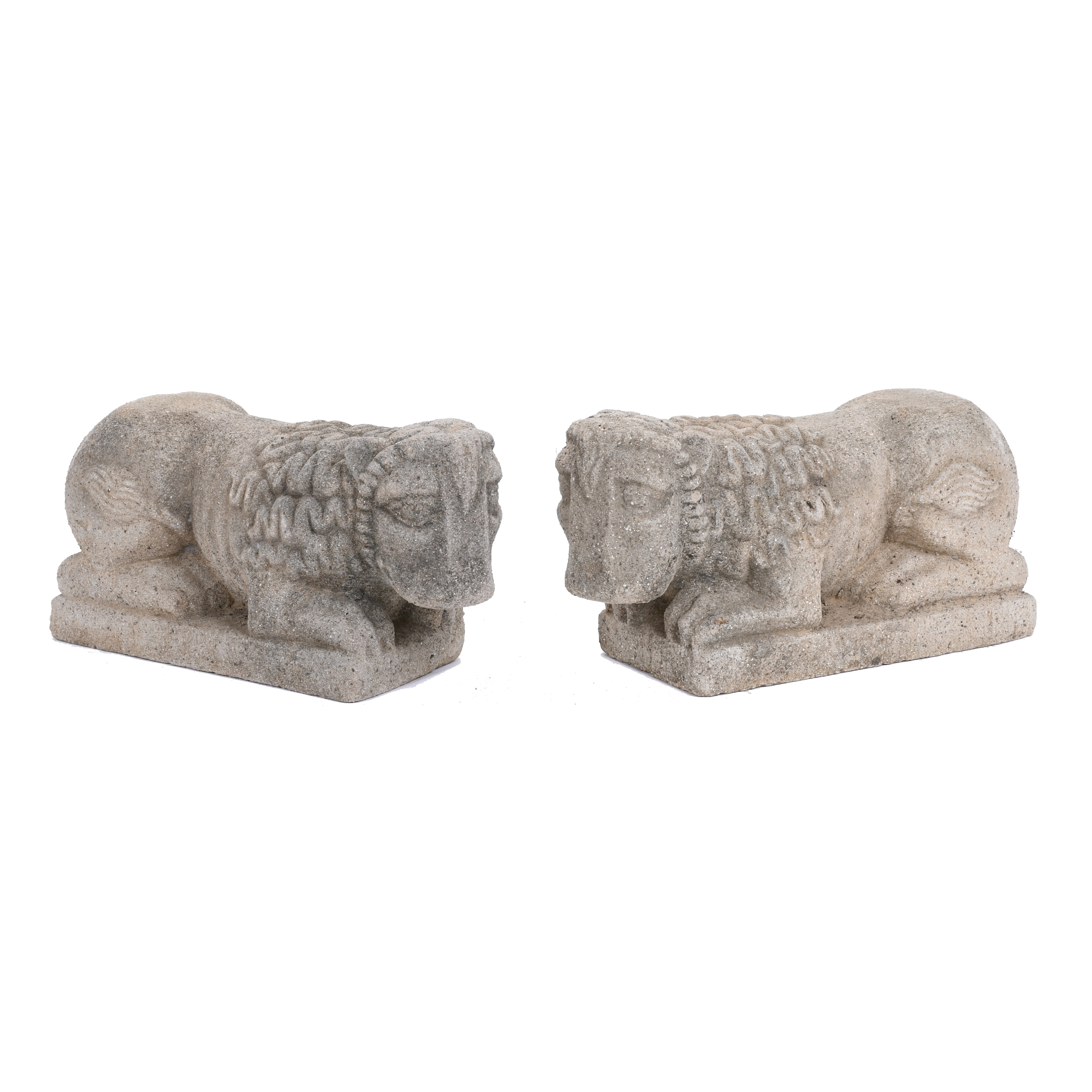 PAIR OF LIONS, 20TH CENTURY.