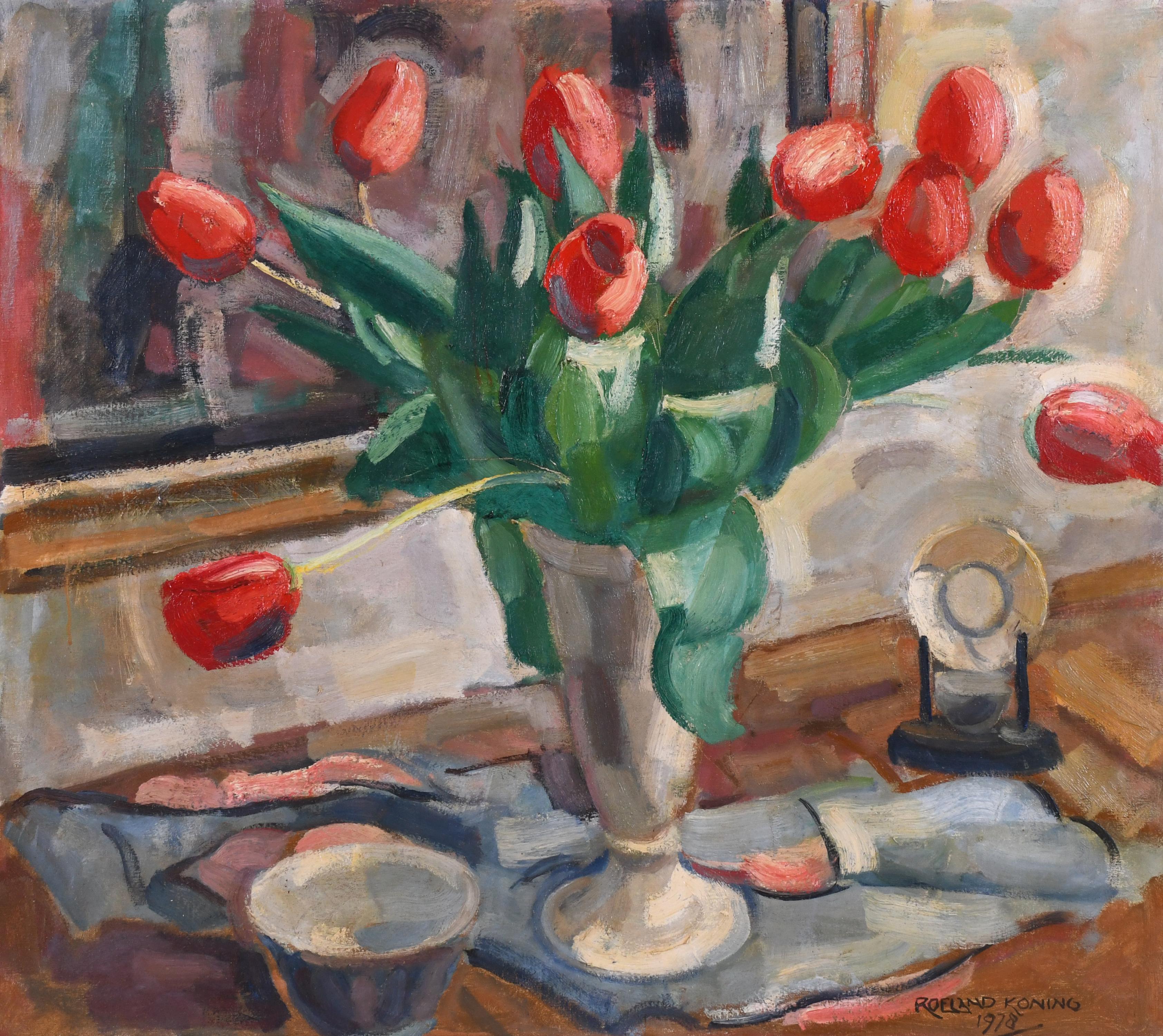 ROELAND KONING (1898-1985). "TULIPS", 1978.