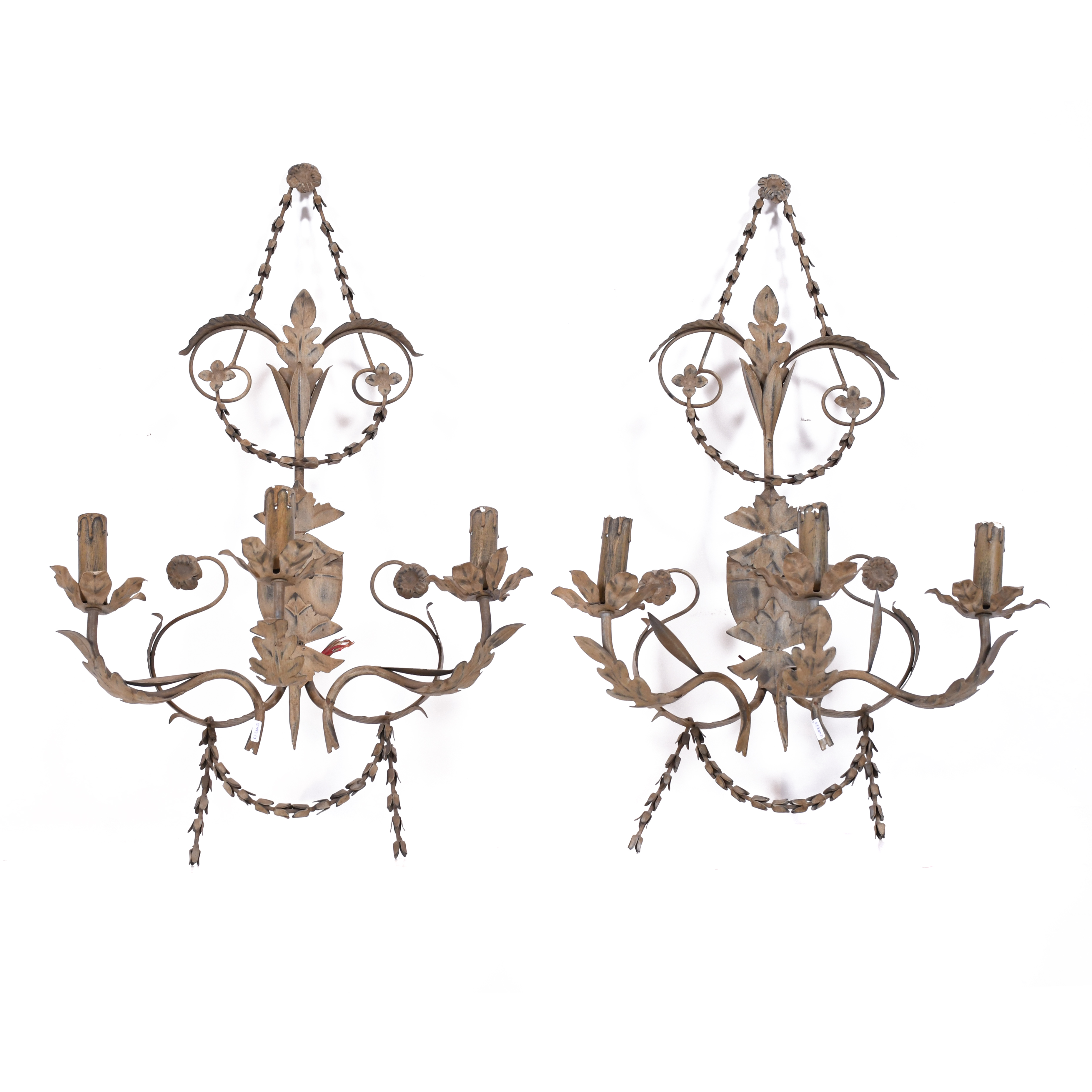 PAIR OF PIERRE LOTTIER STYLE WALL LAMPS, 20TH CENTURY. 