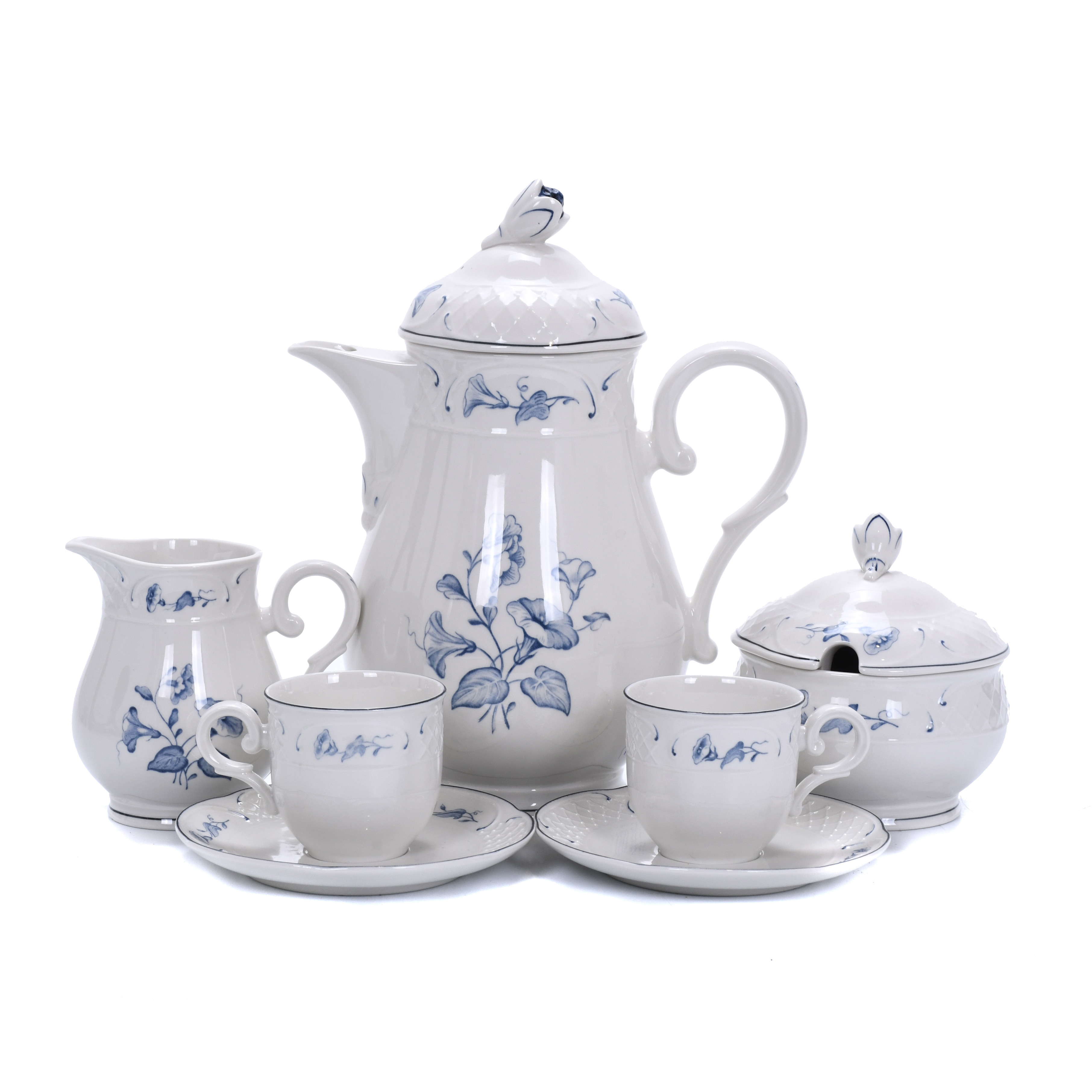 VILLEROY & BOCH. COFFEE SET, "VAL BLEU" MODEL.