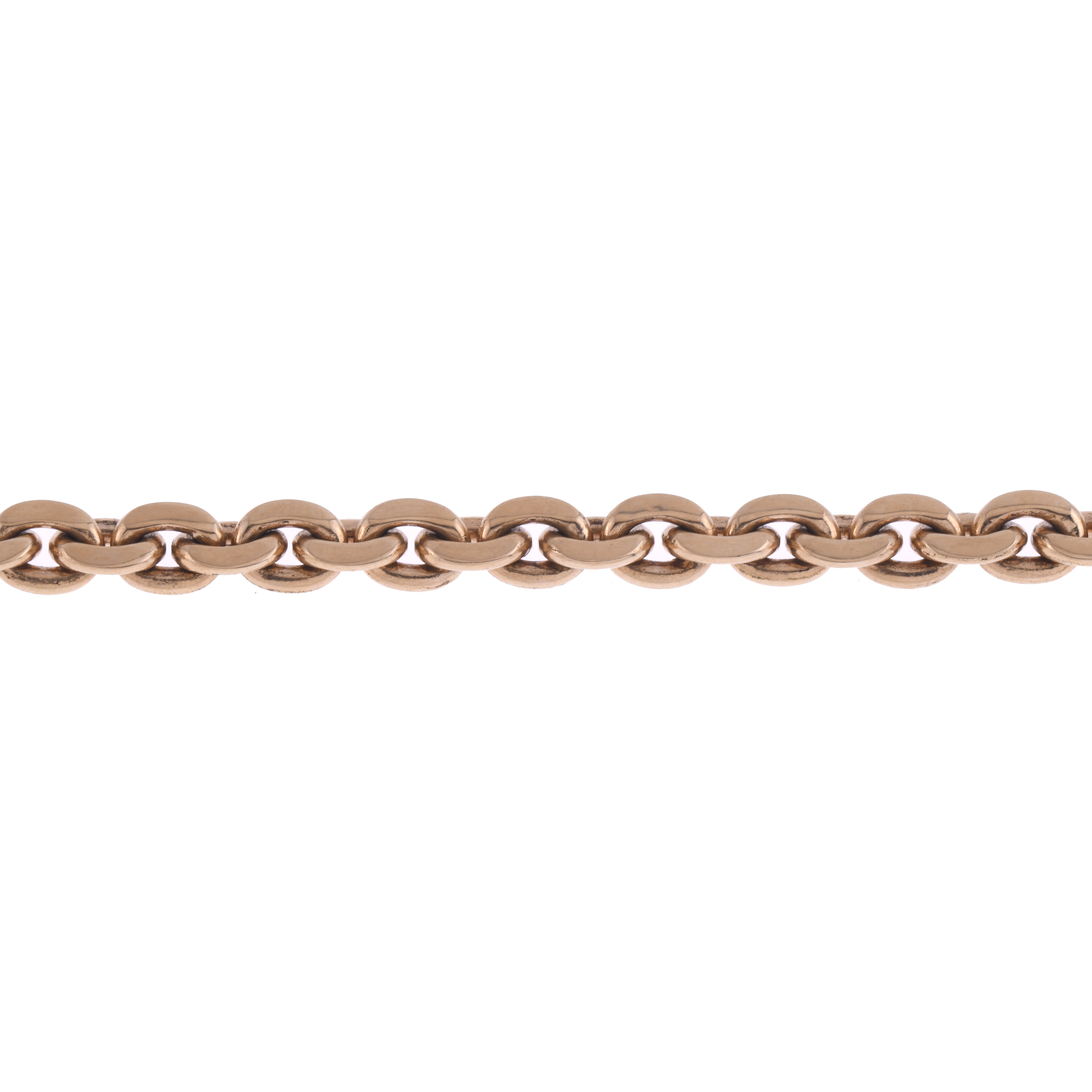 CHAIN BRACELET WITH BRAIDED LINKS.