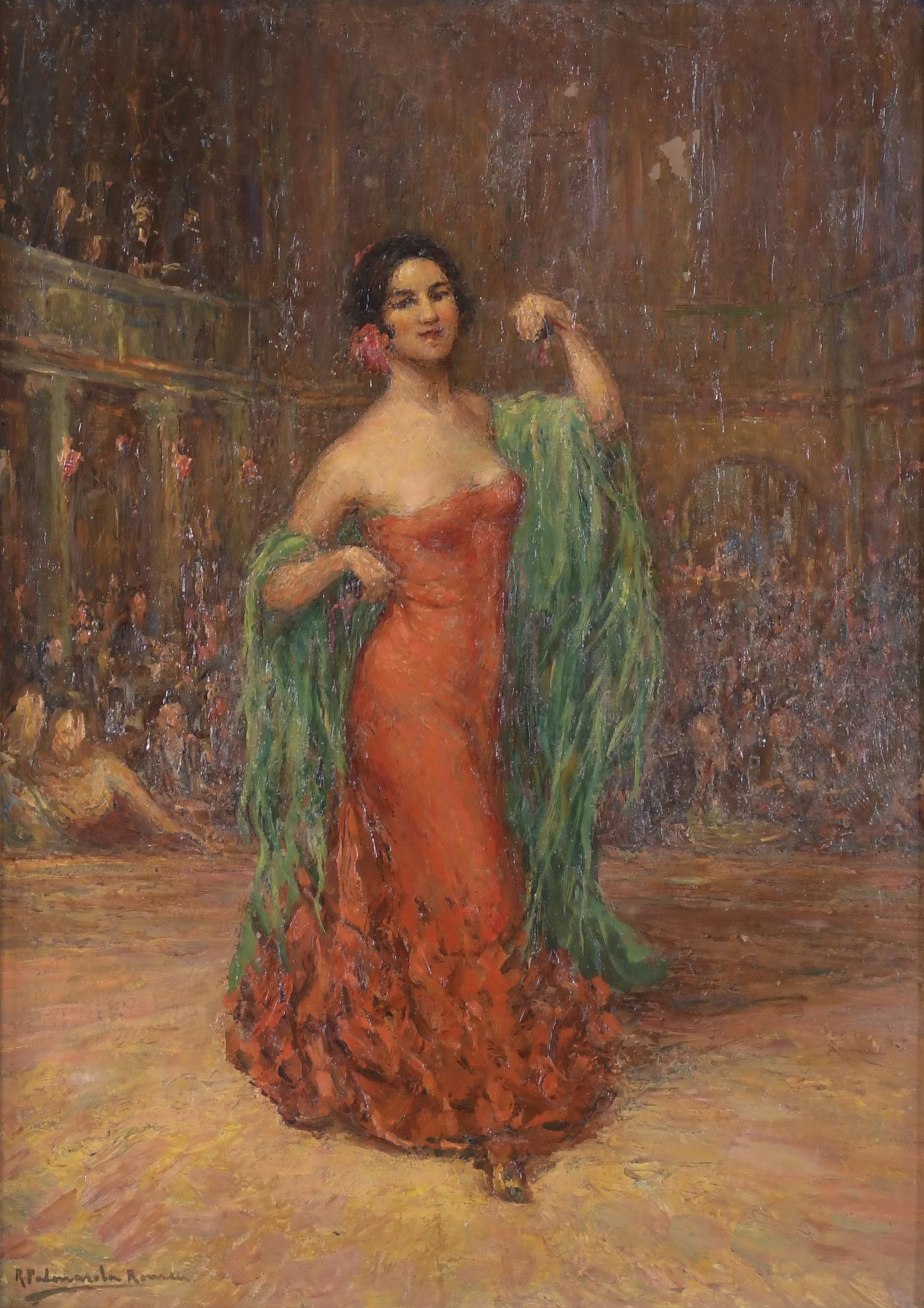 RAMON PALMAROLA ROMEU (1877-1943). "GYPSY WOMAN DANCING".