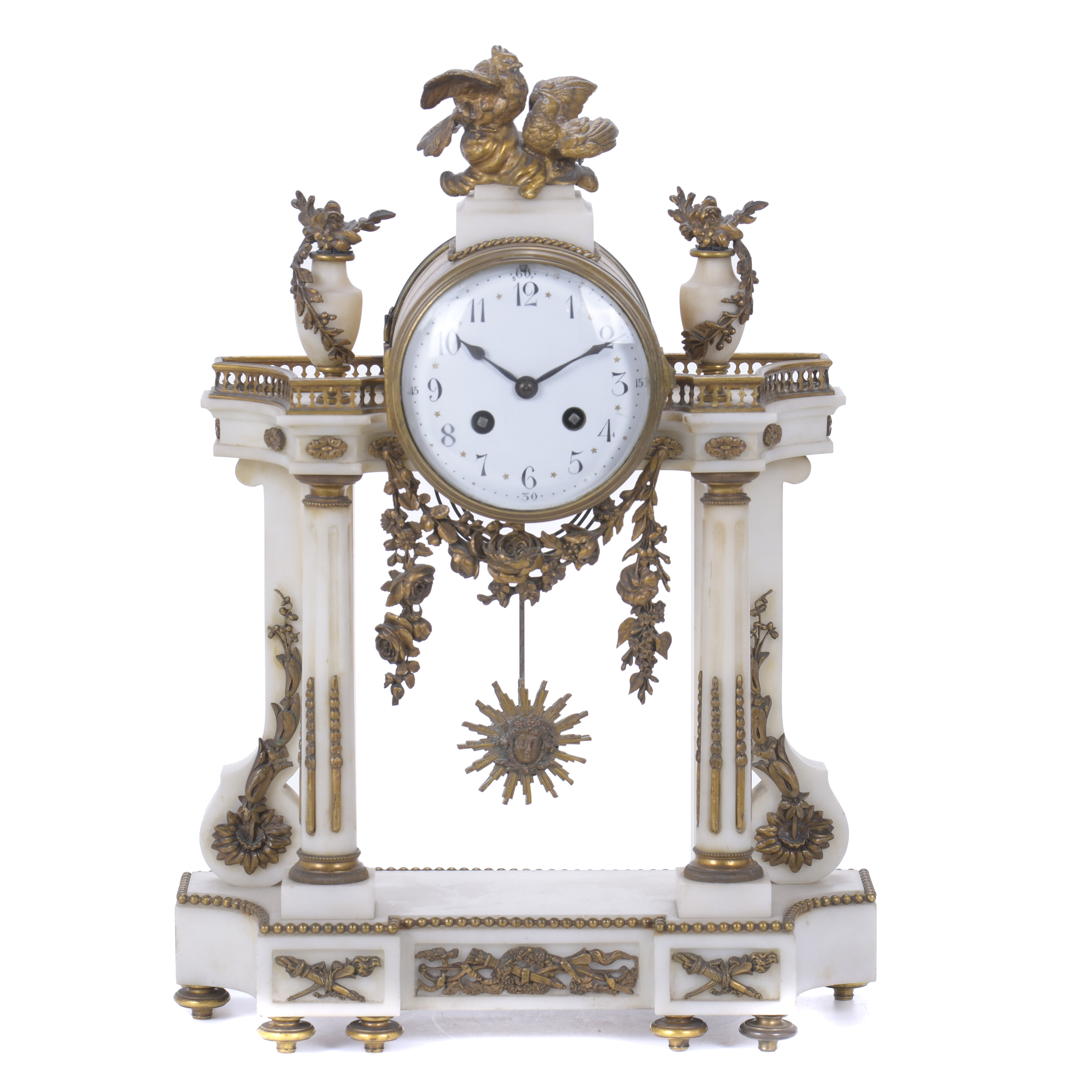 NAPOLEON III "PORTICO" TABLE CLOCK.