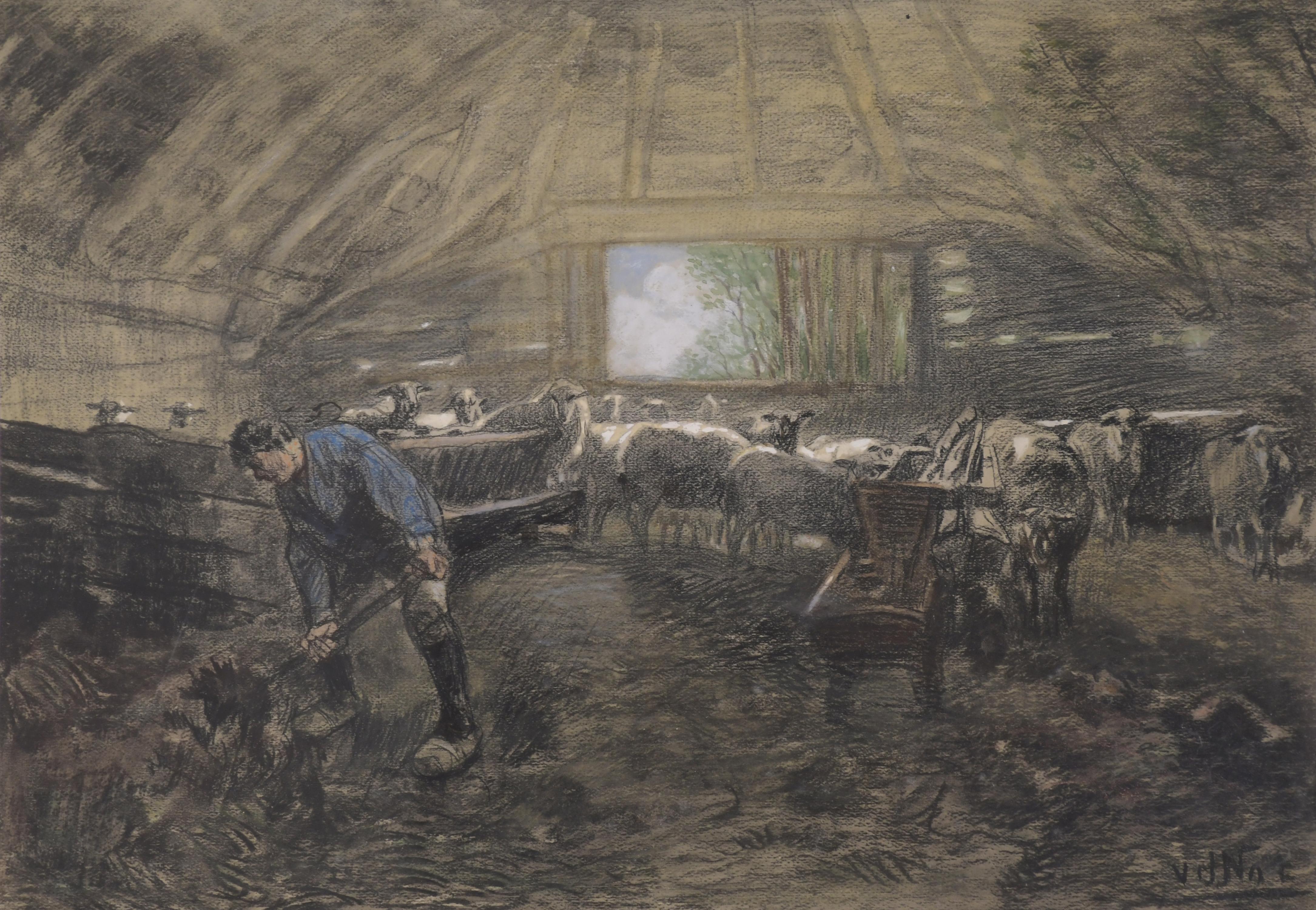 20TH CENTURY DUTCH SCHOOL. "SHEEP SHEPHERD".