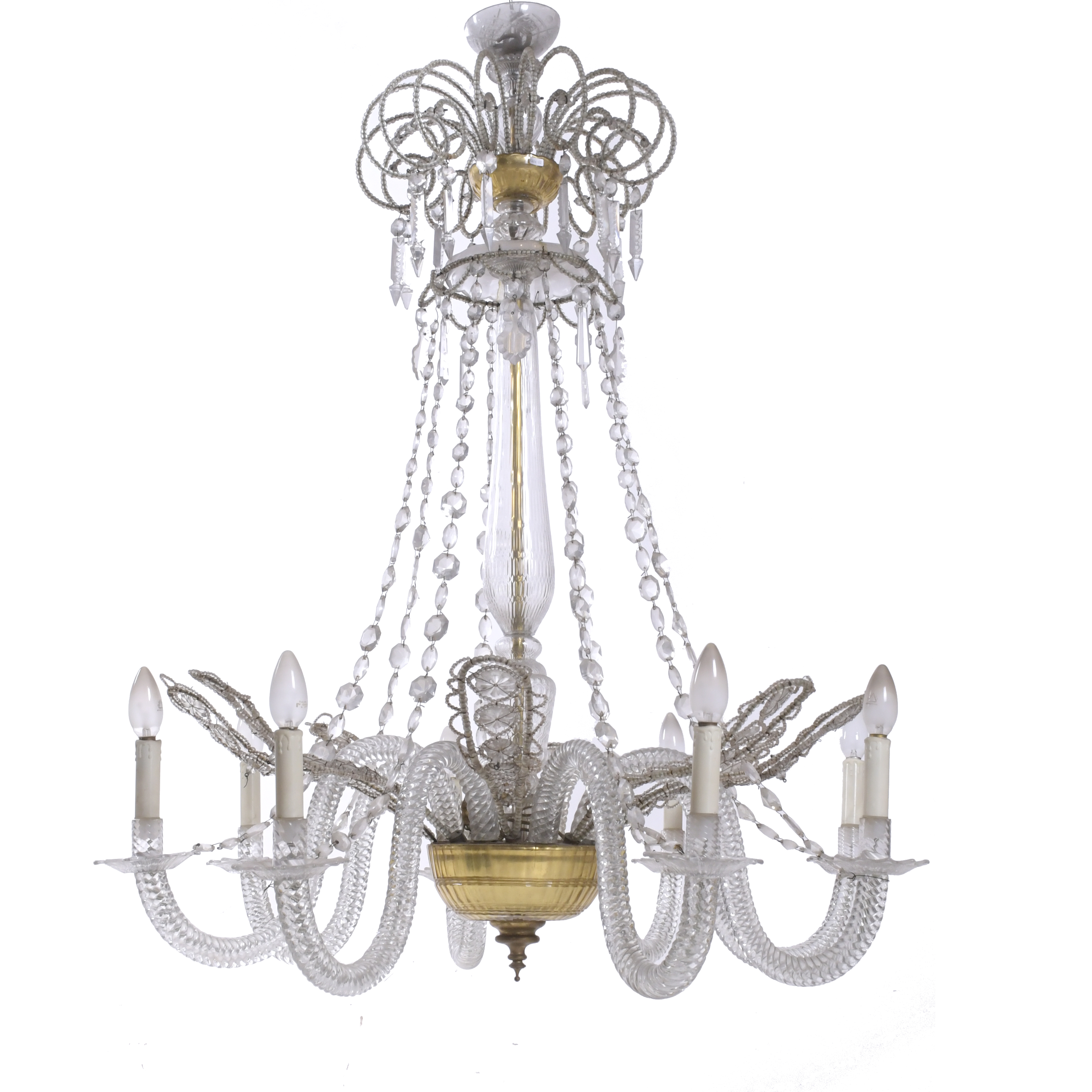 LA GRANJA STYLE CEILING LAMP, 20TH CENTURY. 