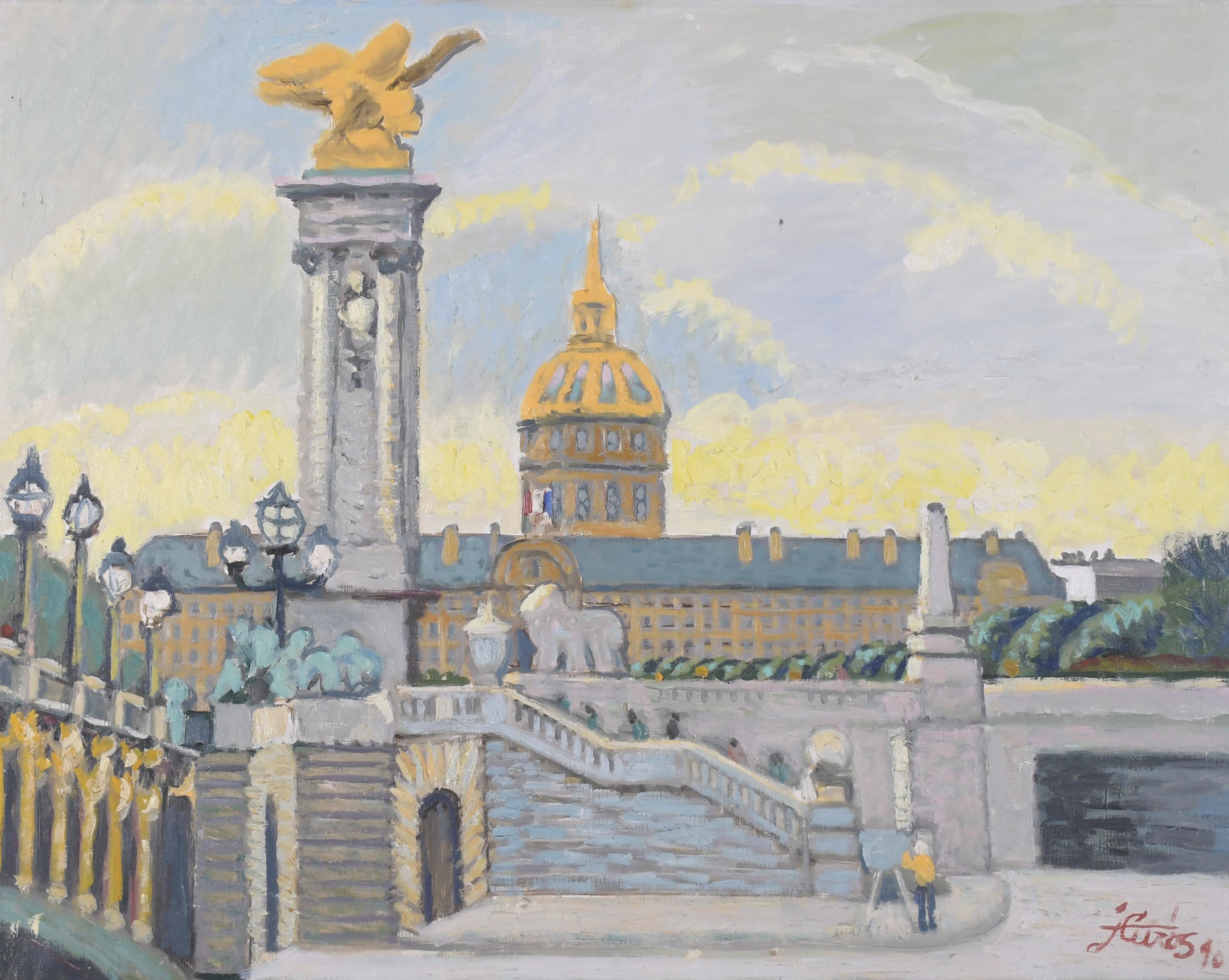 JORDI CURÓS (1930-2017). "PUENTE ALEXANDRE III", Paris, 199