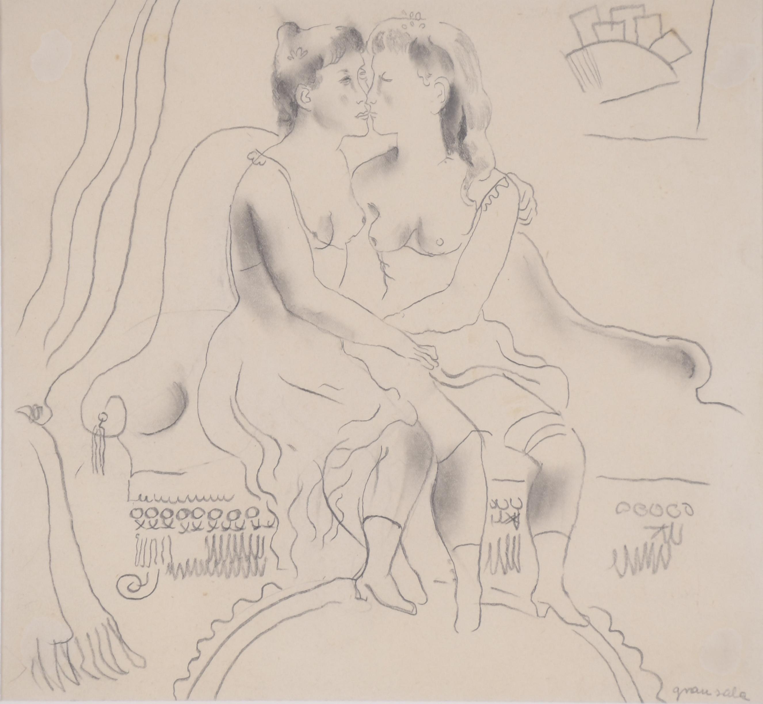 EMILI GRAU-SALA (1911-1975). "PAREJA DE MUJERES".