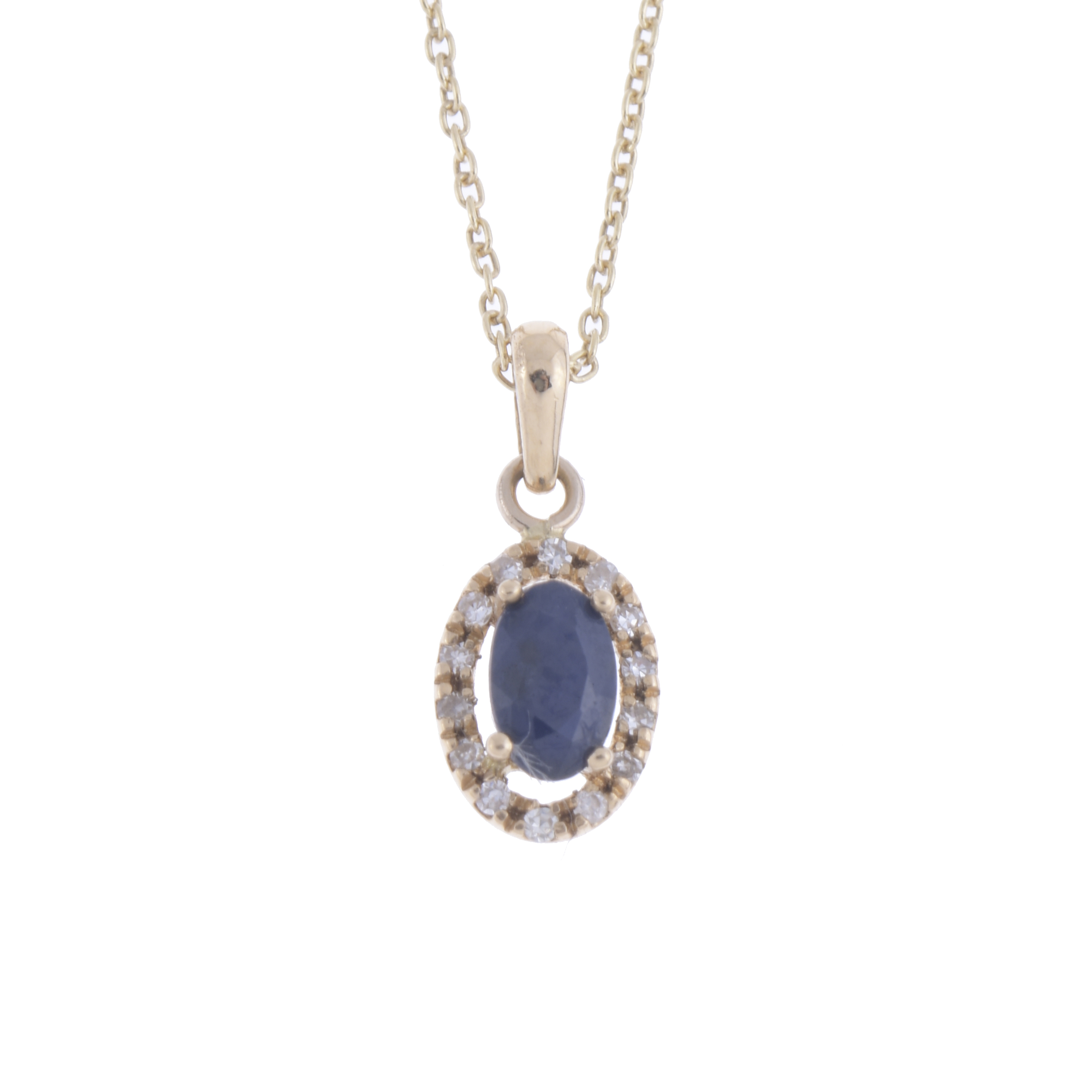 PENDANT WITH SAPPHIRE.