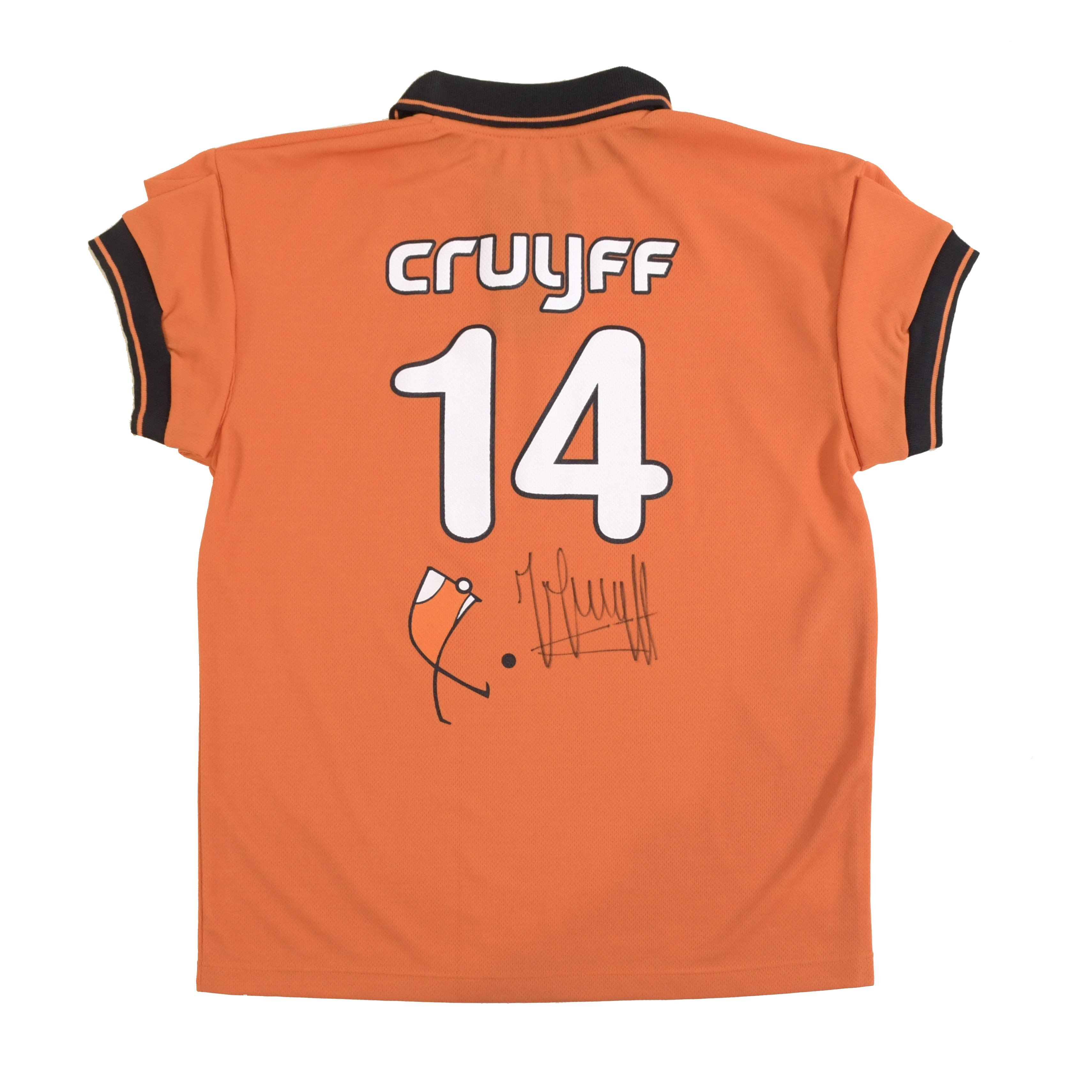 CAMISETA DE AGRADECIMIENTO DE LA FUNDACIÓN CRUYFF FIRMADA,