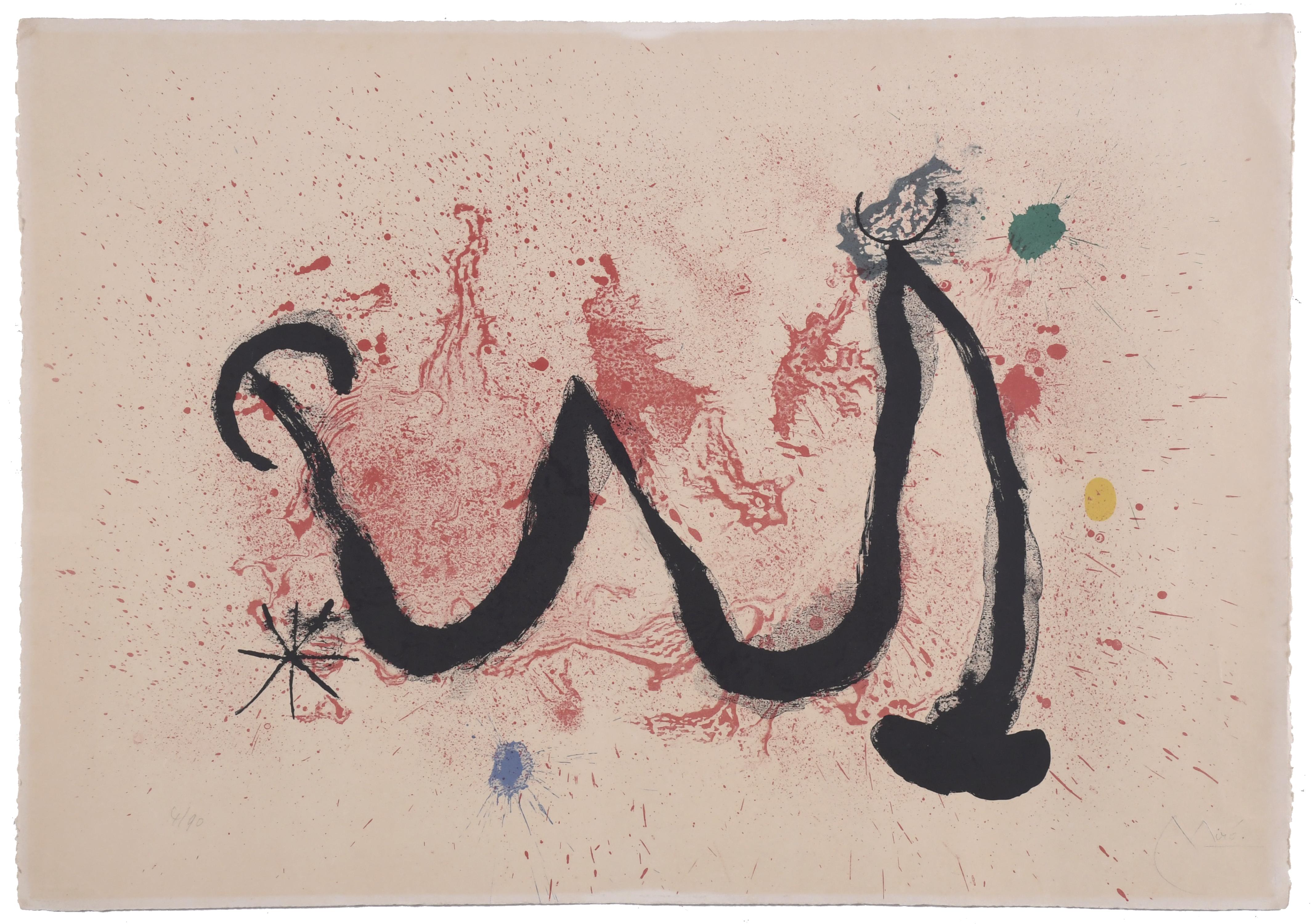 JOAN MIRÓ (1893-1983). “LA DANSA DU FEU", 1963.  