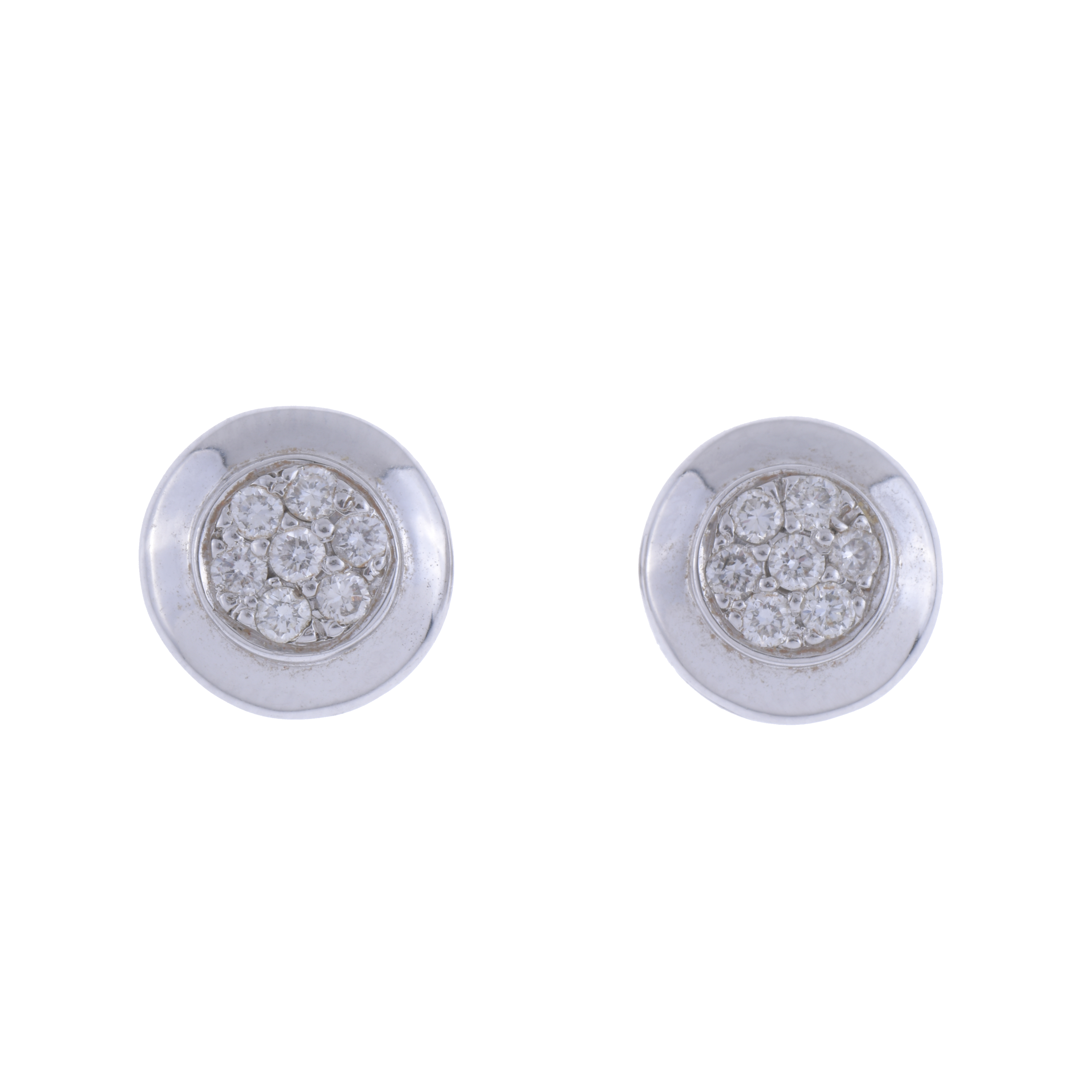 PENDIENTES ROSETONES DE DIAMANTES.