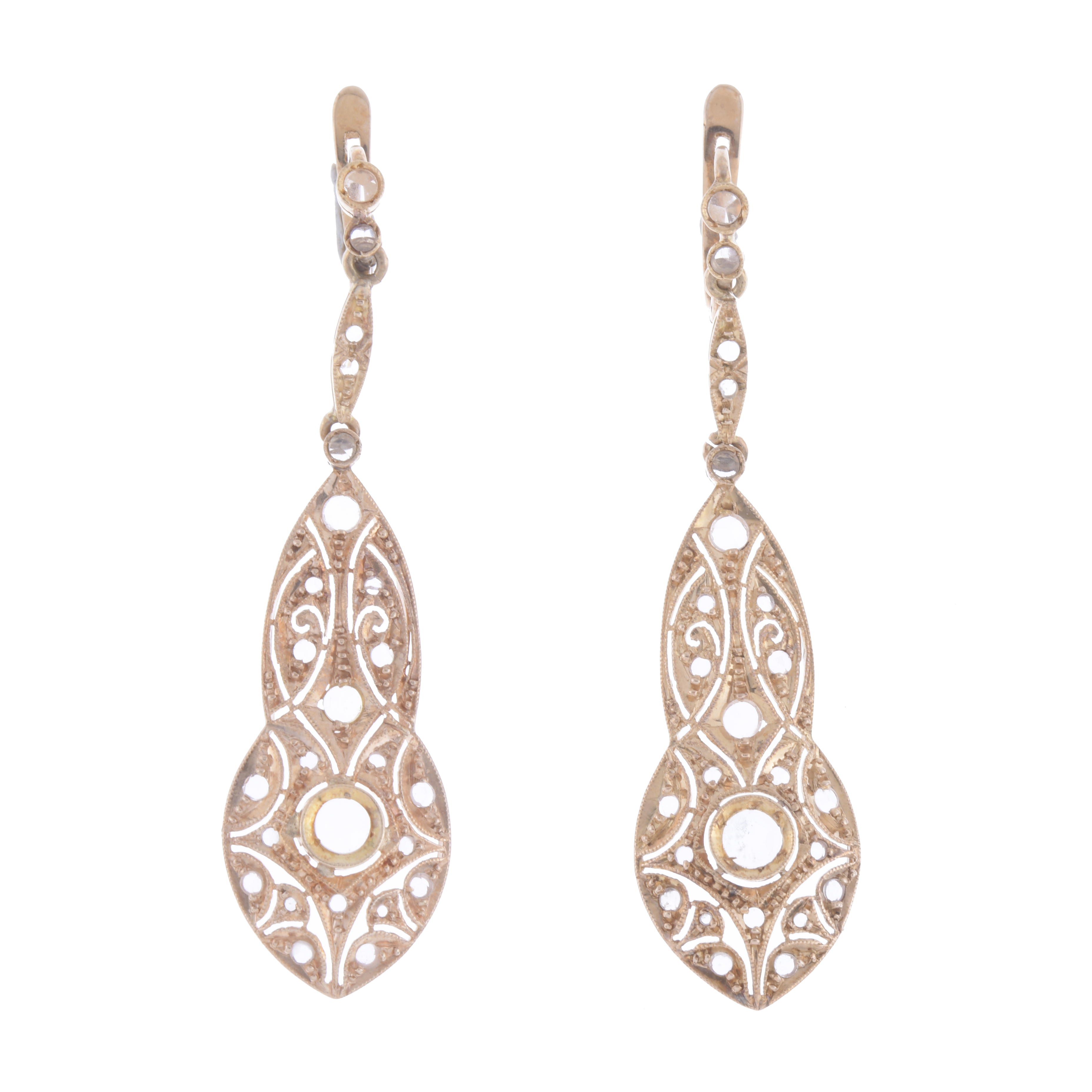 ART NOUVEAU LONG EARRINGS.