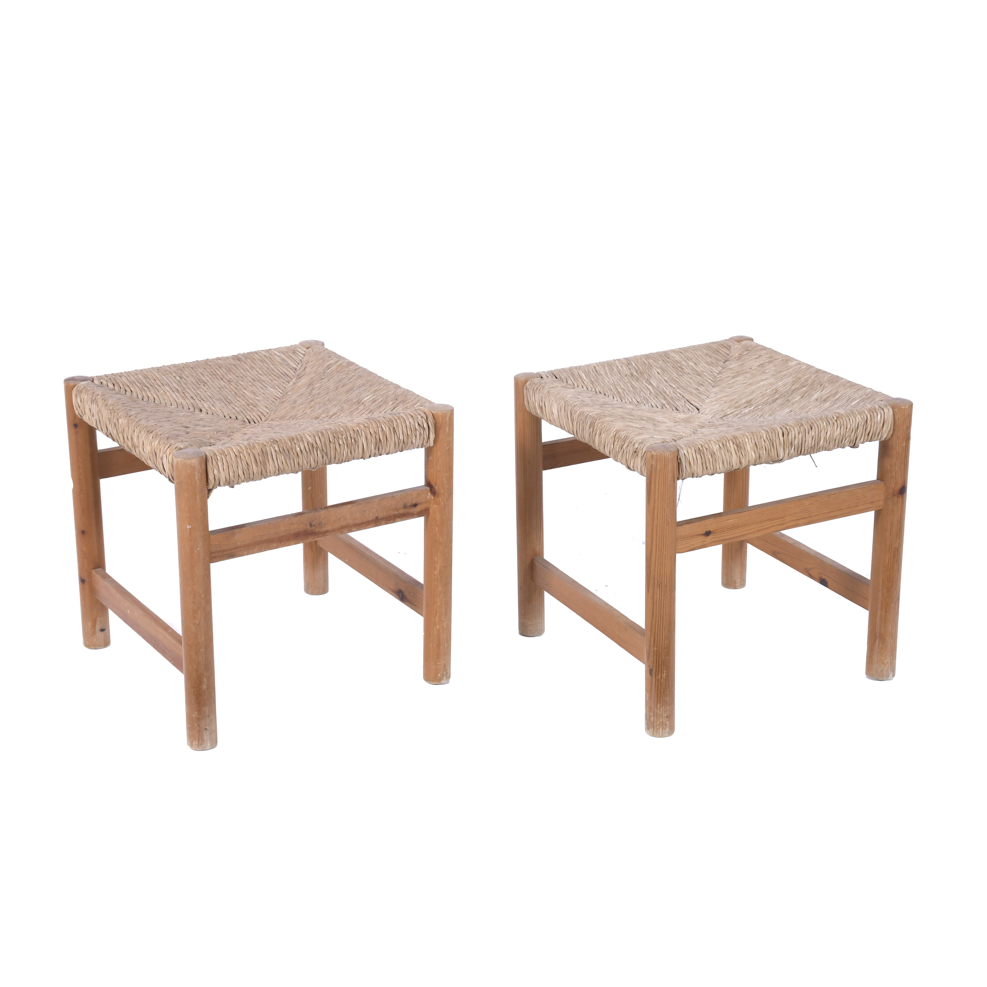 JORDI VILANOVA i BOSCH (1925-1998) PAIR OF LOW STOOLS, CIRC