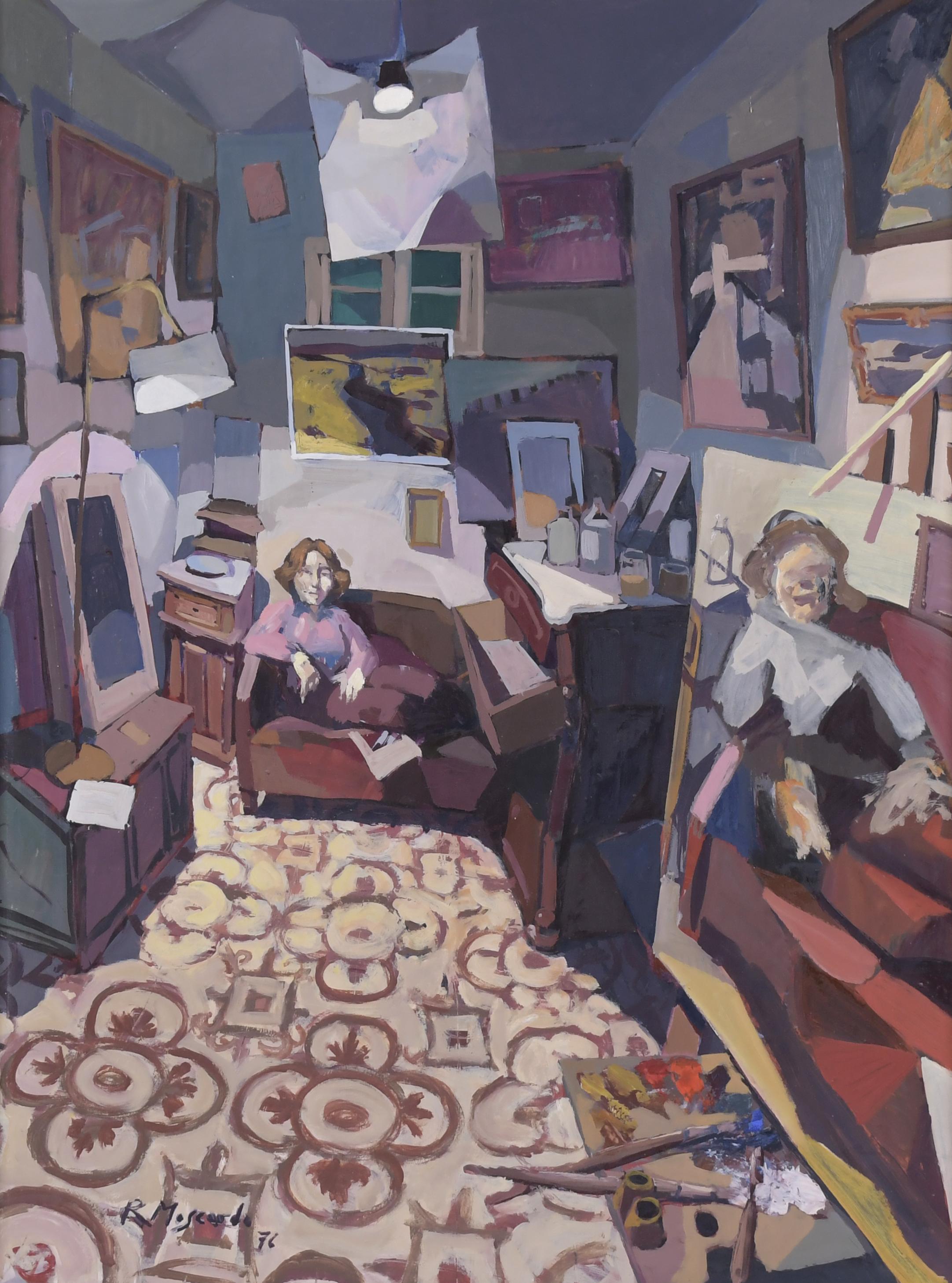 RAMÓN MOSCARDÓ (1953).  "INTERIOR OF A WORKSHOP", 1976.