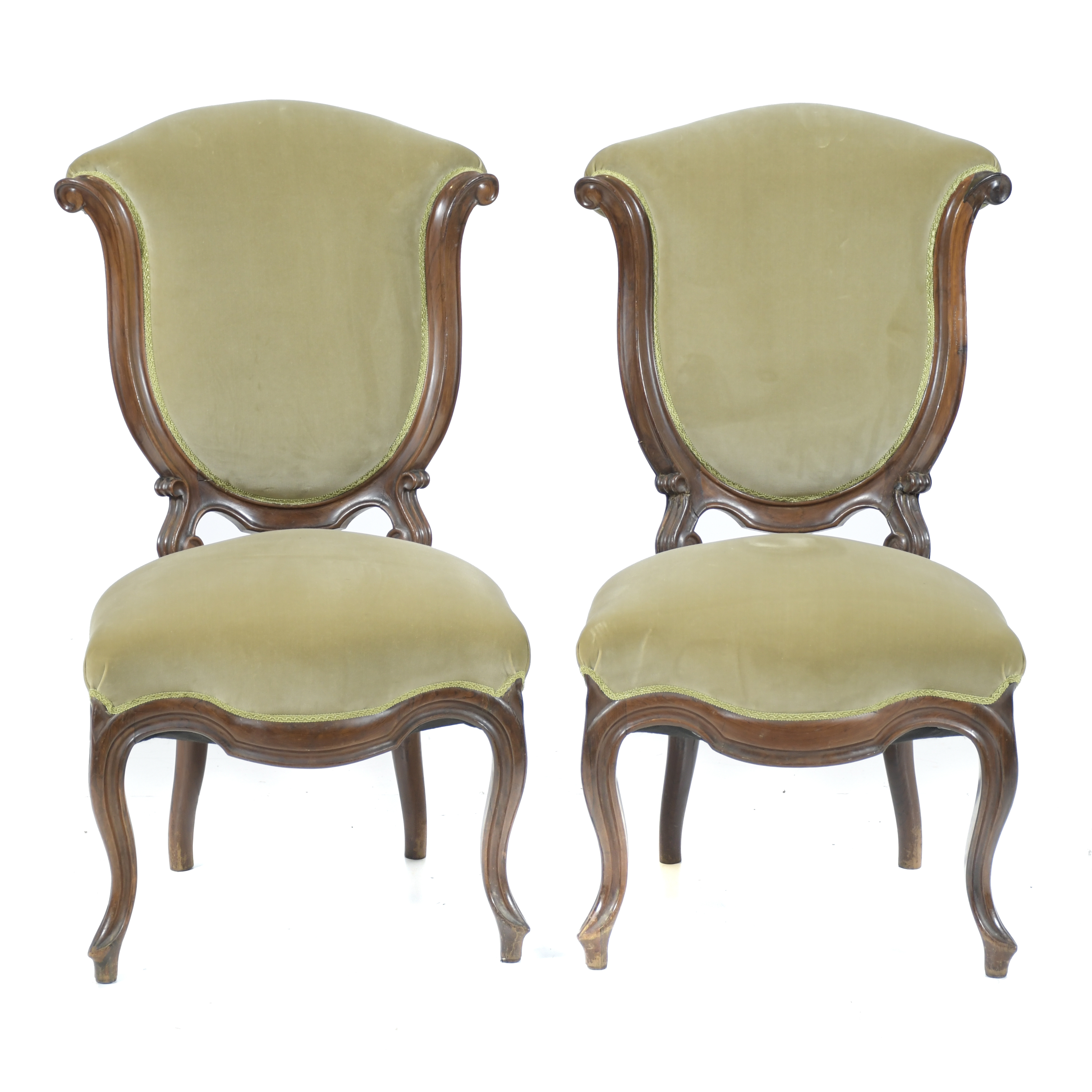 PAIR OF ALPHONSINE CHAIRS, 20TH CENTURY.